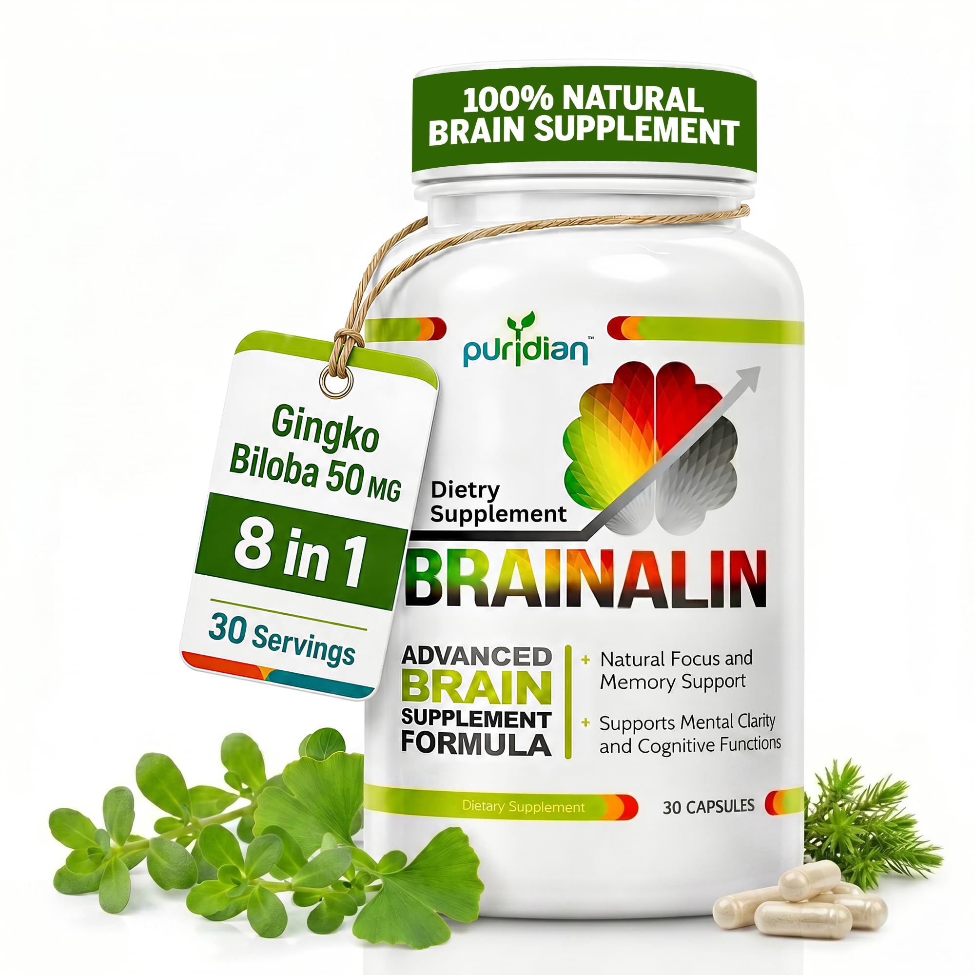 Puridian Brainalin Brain and Memory Supplement
