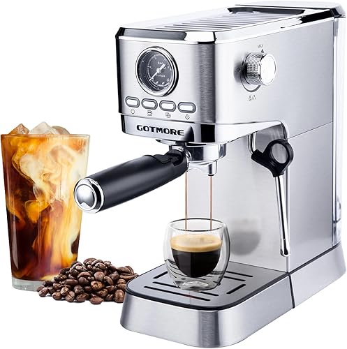 Máquina de café expreso con espumador de leche, máquina de café espresso para capuchino con leche, máquinas de café espresso compacto profesional de