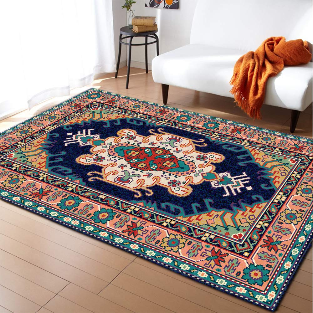 Tapis de salon vintage 180x200 cm idéal pour une chambre ou un bureau élégant