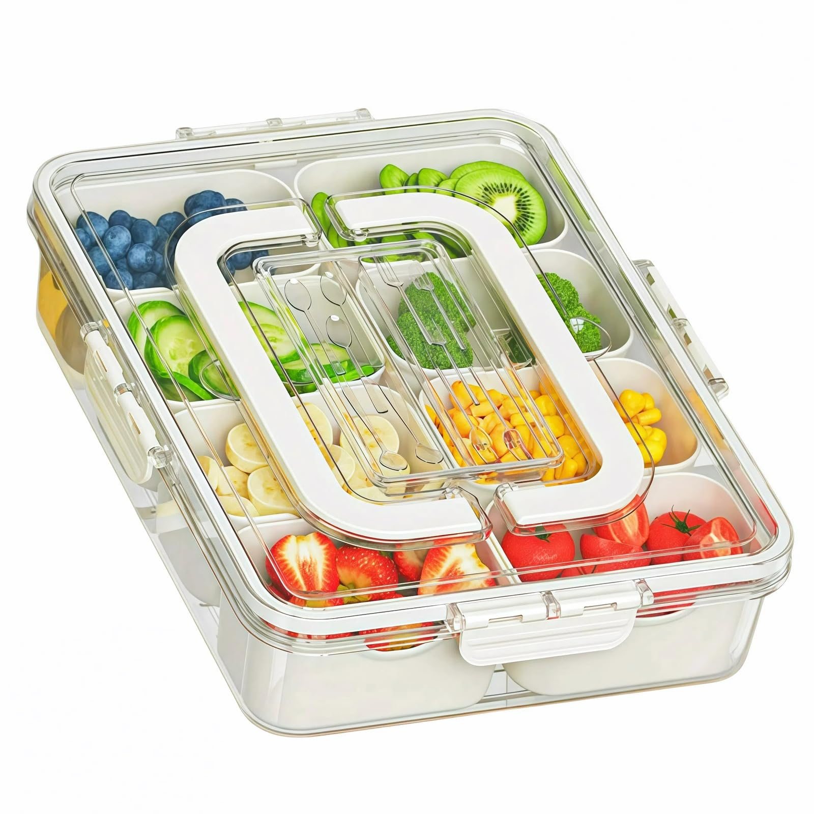 Amazon.com: Dimber 2-Pack Snackle Box Container, Divided Serving