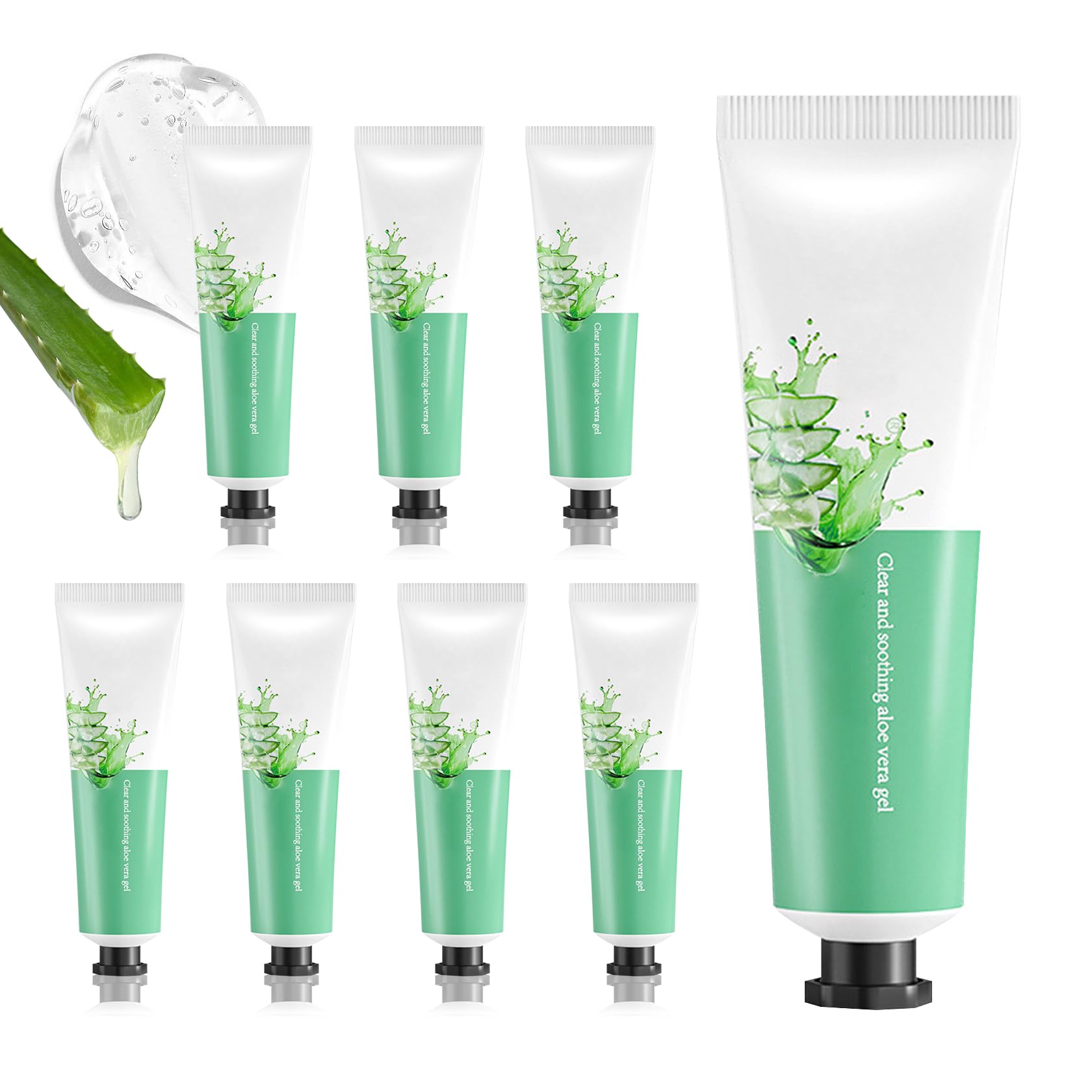 Aloe Vera Gel for Sunburn Relief,Hydrating Travel Size Aloe Vera Gel for Face,Moisturizing Sunburn Relief After Sun Lotion,Fast Absorbing,Non-Sticky