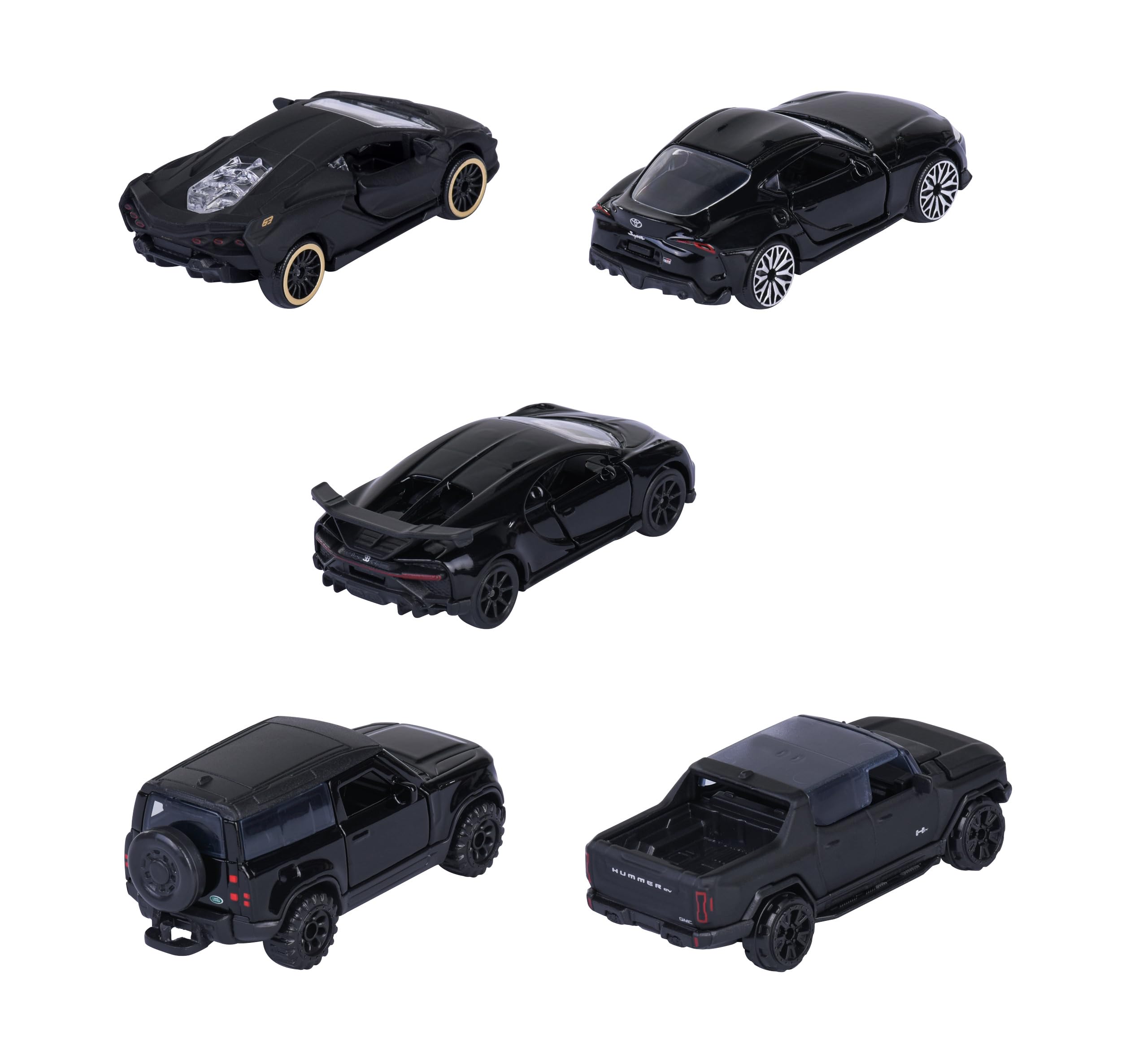 Majorette 8502005000 Black Edition 2.0, 5-pak;zestaw pojazdów