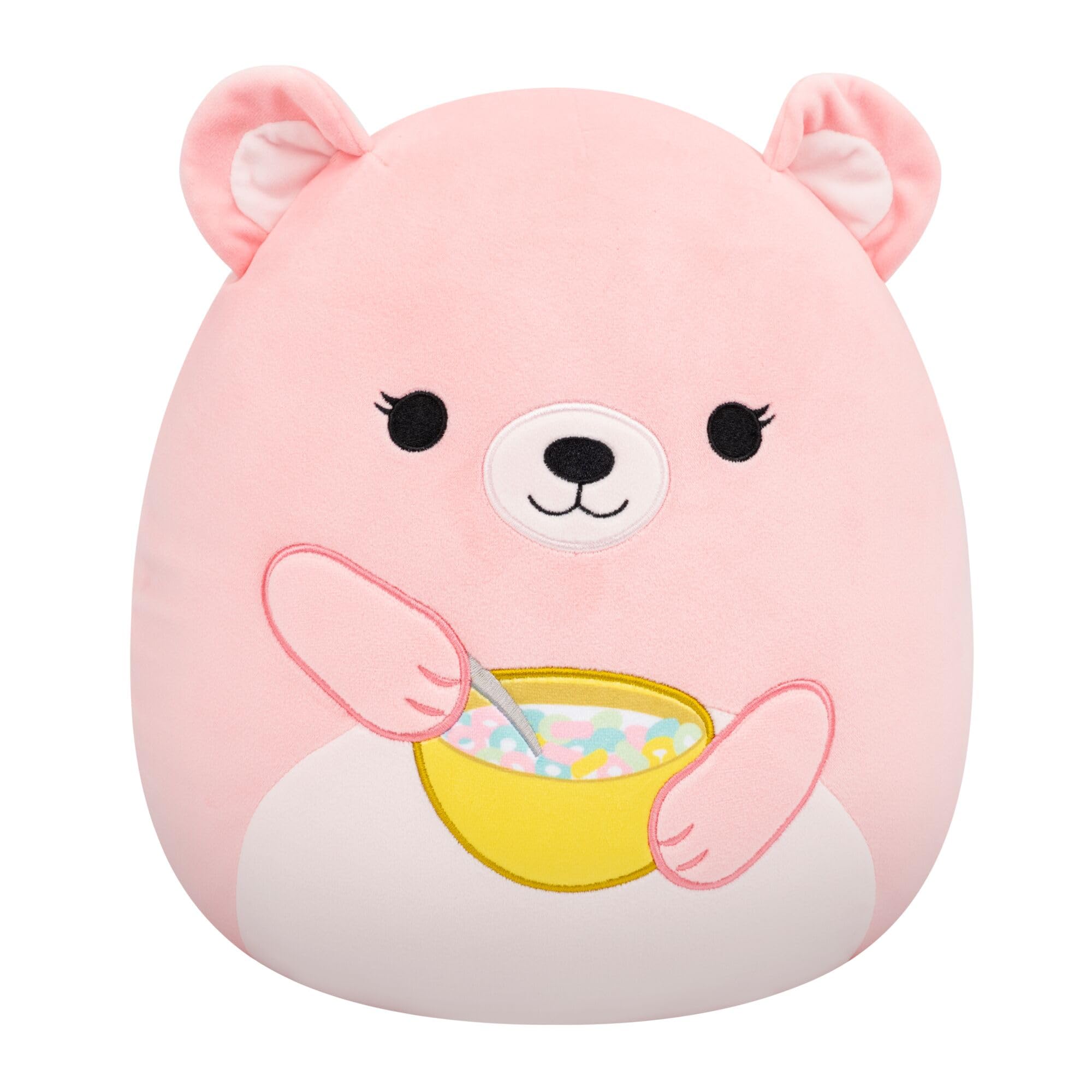 Jazwares Hominy l'Ourse Tenant Un Bol de céréales Original Squishmallows de 30 cm