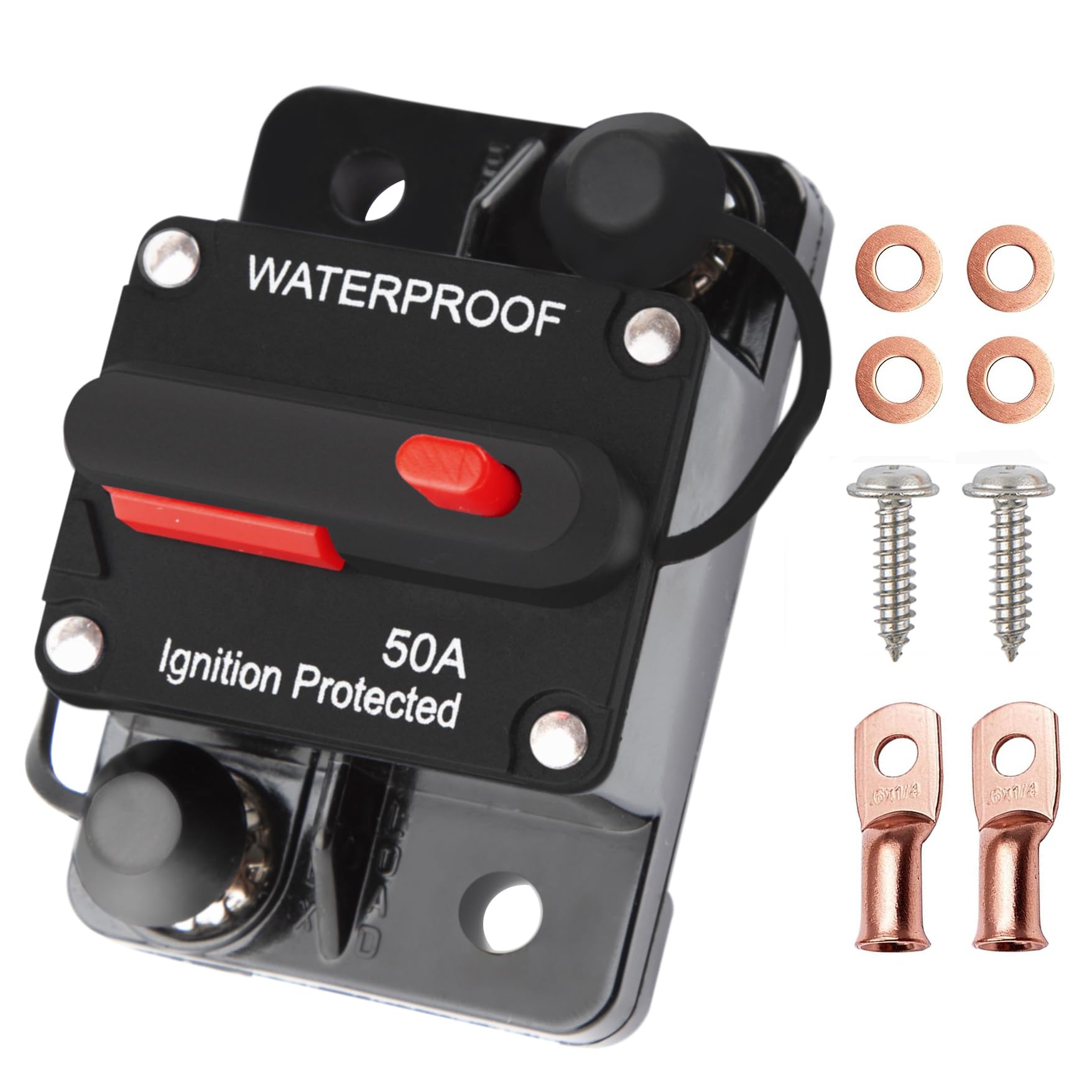 Buy 50 Amp Circuit Breaker Manual Reset Waterproof Inline Fuse Inverter