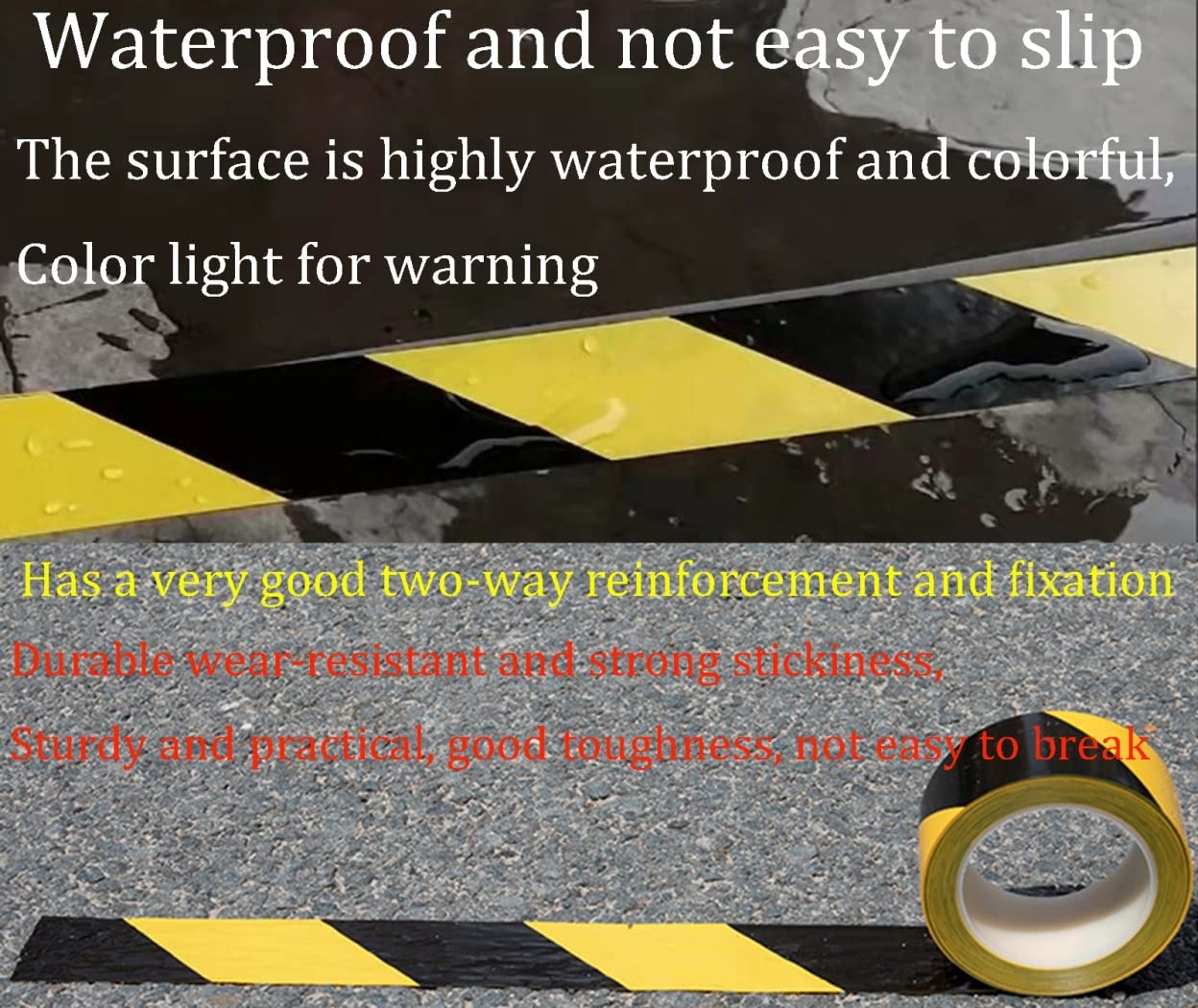 Warnband for Versorgungsbetriebe, 40 mm x 33 m, Premium-Klebeband for Gefahrenböden, Warnband, PVC-Klebeband zur Markierung und Absperrung Klebeband (Color : C)