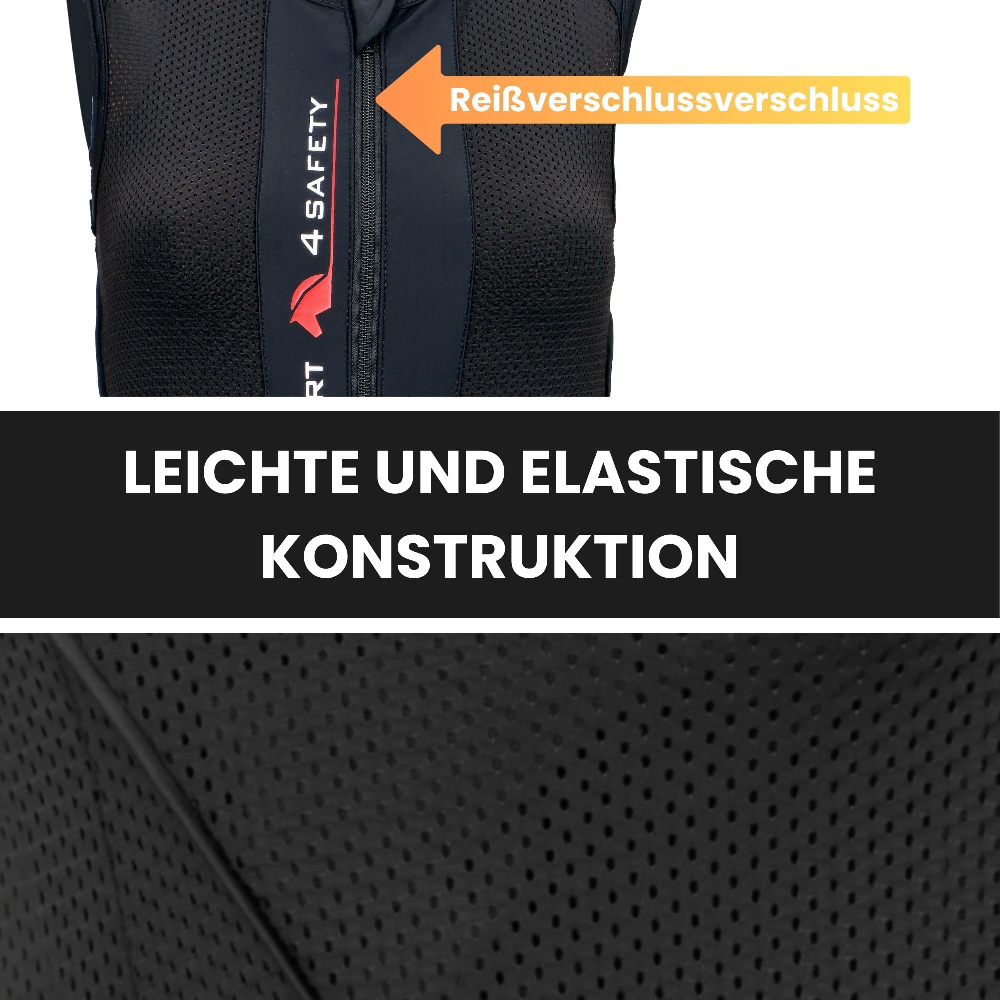 Start - Gilet di sicurezza da equitazione per donna, uomo e bambini, protezione per la schiena livello 2 EN1621, flessibile, regolabile, traspirante, FlexCheck
