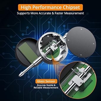 Neoteck 1 inch Digital Indicator + 0.03 Dial Indicator Kit