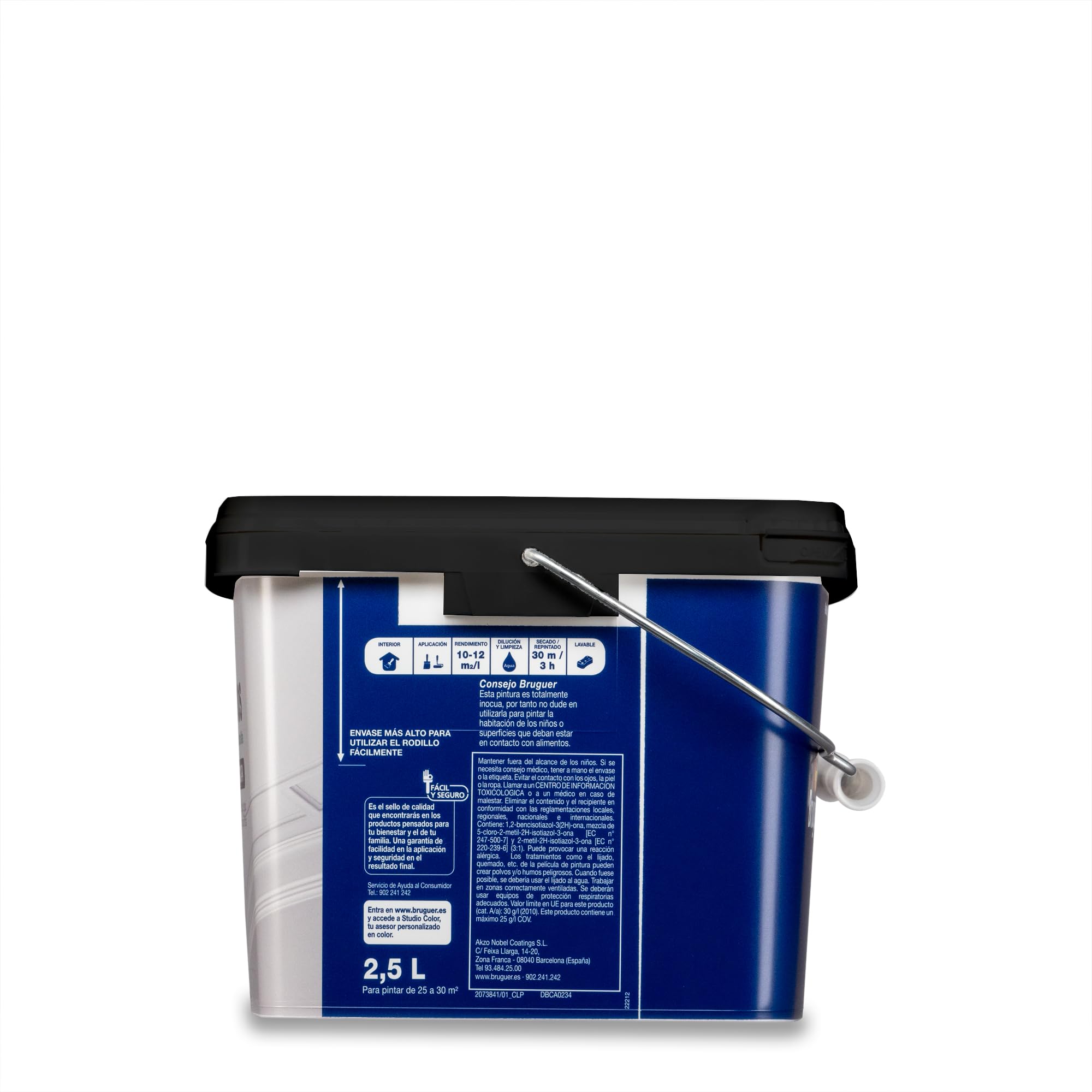 Bruguer - Techos pintura plástica mate - Color blanco luminoso -, 2.5 litros