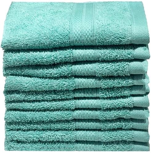 Bunty Plush 450GSM Face Cloth 10-Piece Set, 30 cm x 30 cm Size, Harbor Gray