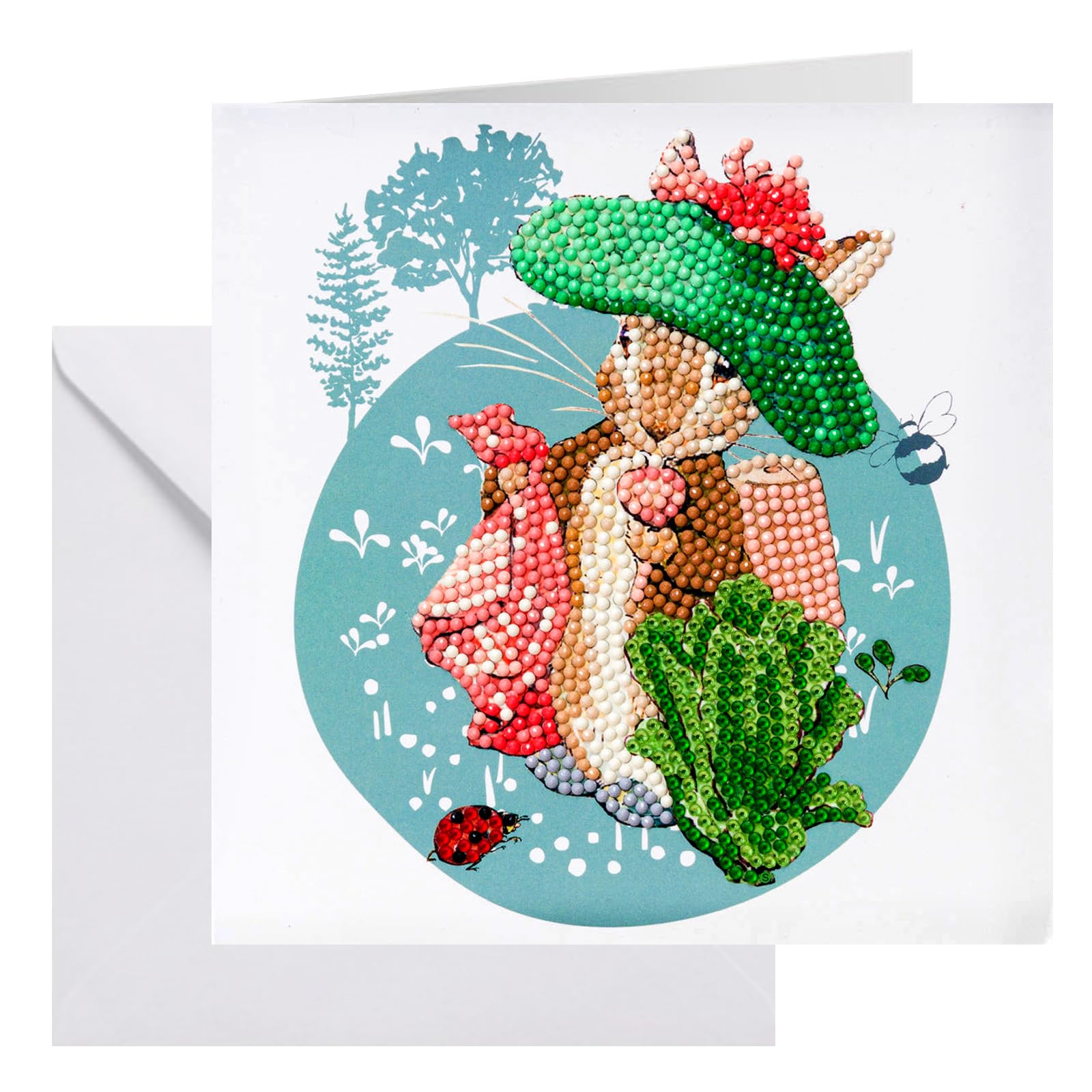 Crystal Art Green Cck-Prbt02: Benjamin Bunny 18X18cm Card