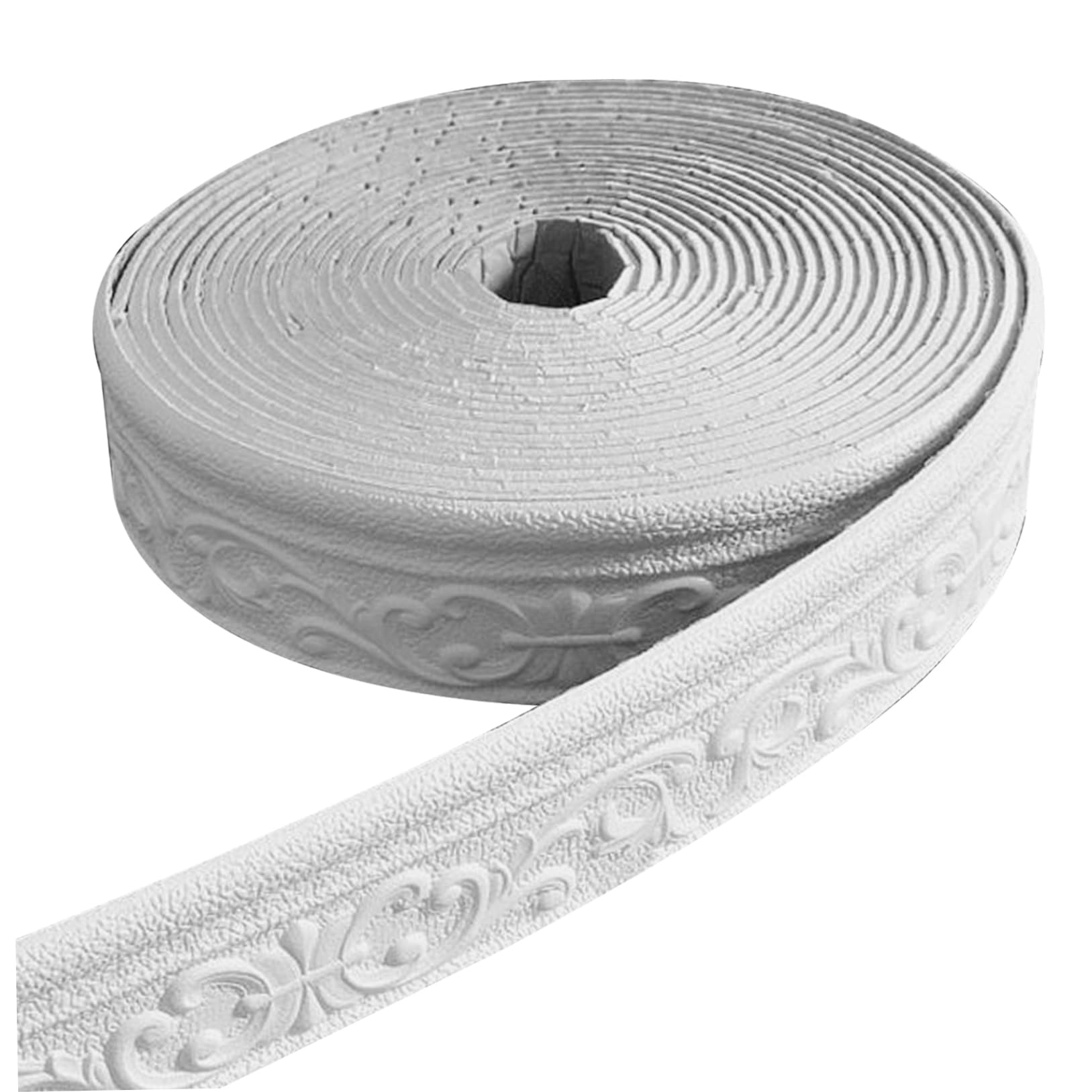 Garniture de moulage auto-adhésive 1 rouleau 33 pieds pliable pour mur de salon