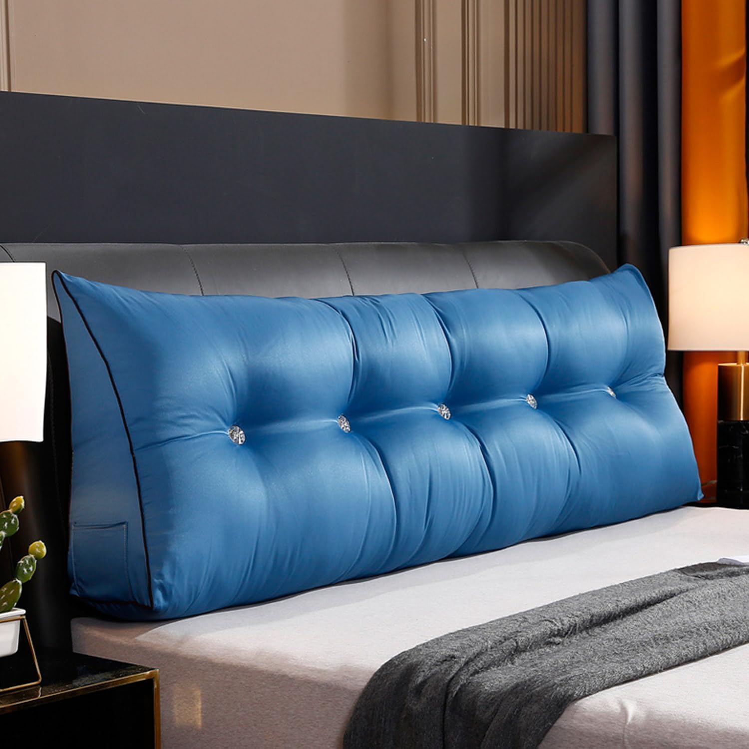 King Size Bed Rest Reading Wedge Headboard Back Tufted