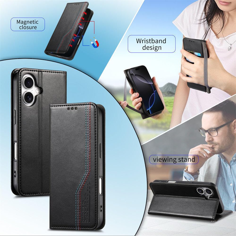 SHIEID Handyhülle Für Fairphone 5 – Flip-Wallet Mit Kohlefaser-Design, Magnetverschluss & Kartenfächern