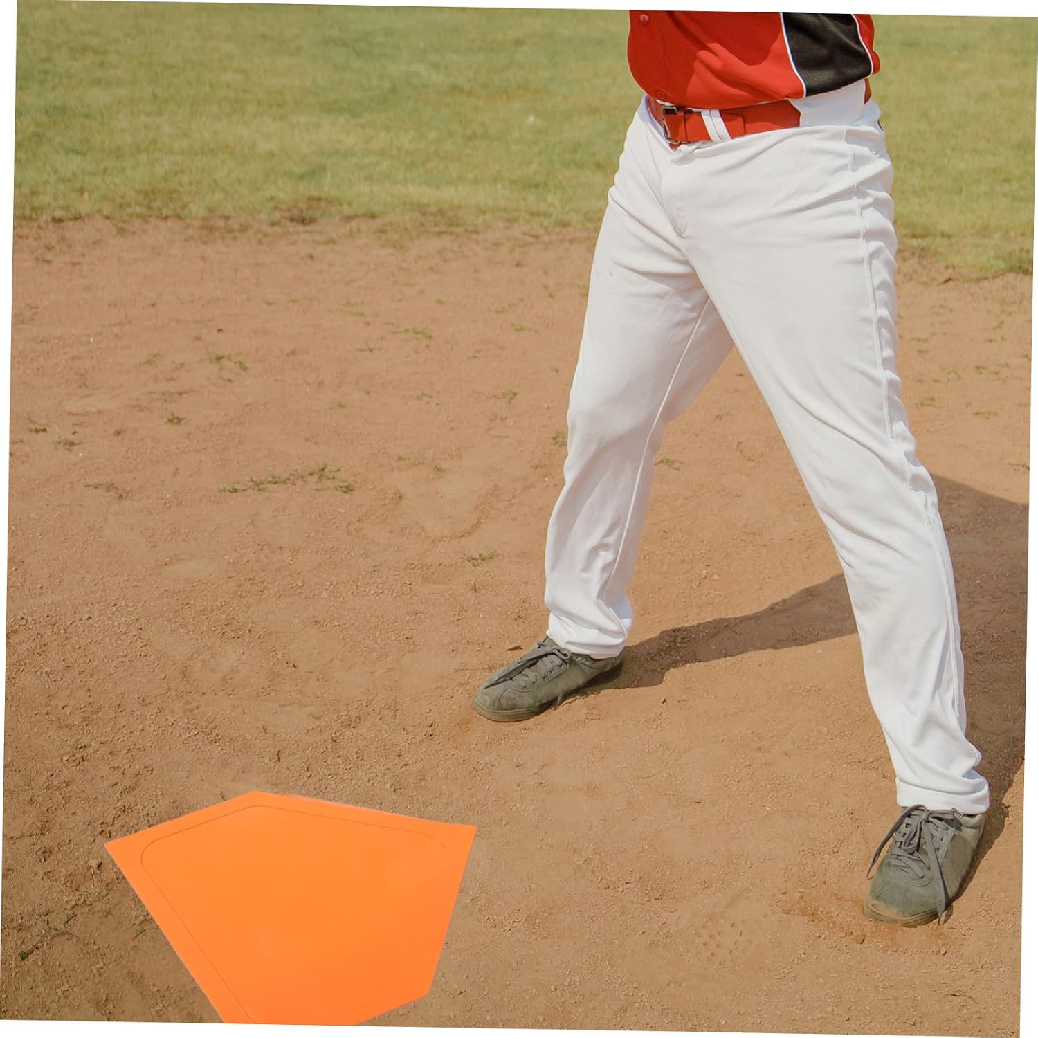 DECHOUS 5Pcs Rubber Baseball Bases for Thickened Home Plate Pitching Mat for Use Durable for Players and Teams
