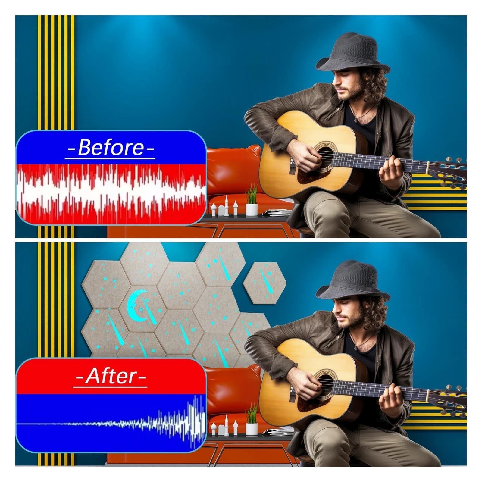 Panel Acústico Hexagonal Paneles Acústicos Hexagonales