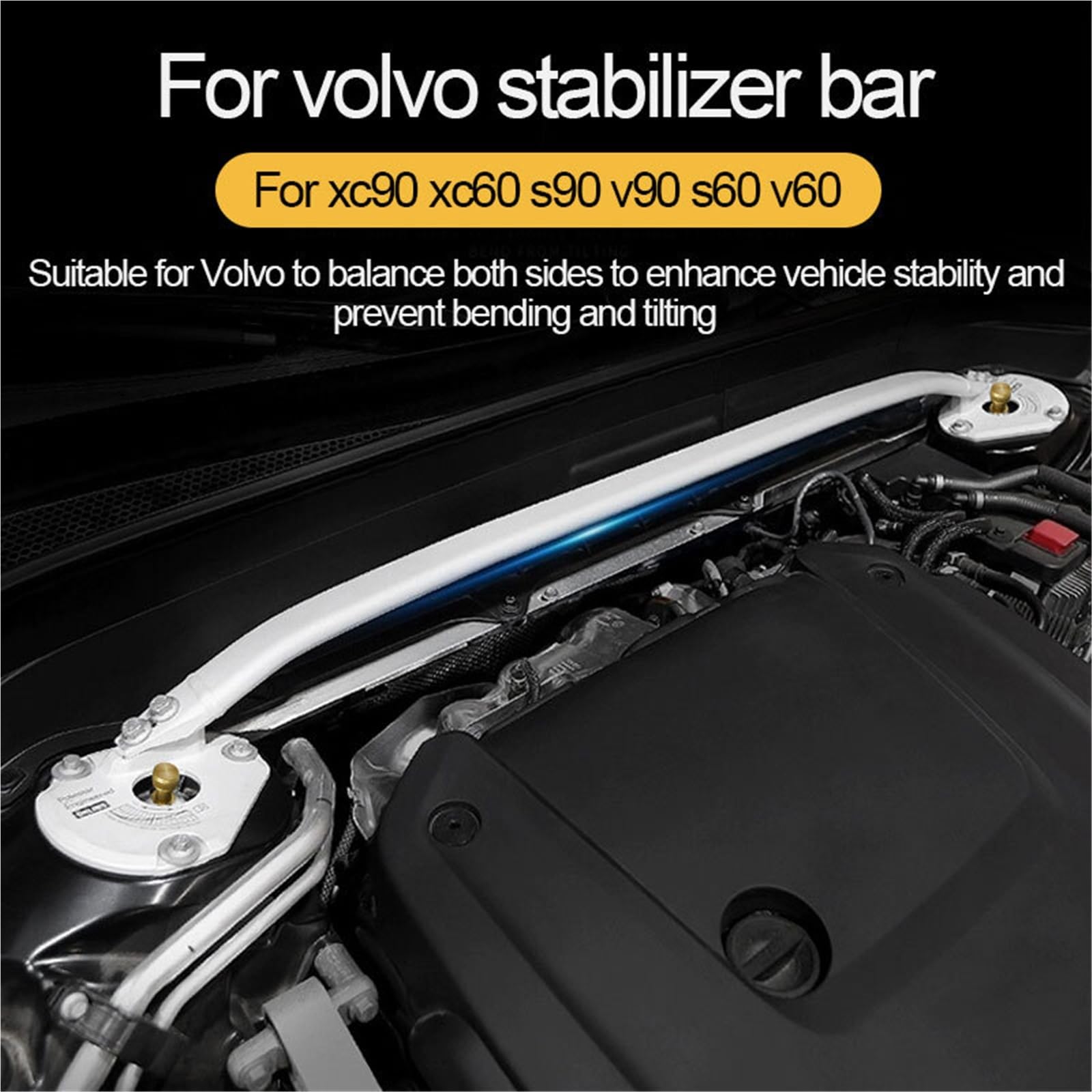 stabilizujące Stabilizator Pasuje do volvo xc60 xc90 s60 v60 s90 v90 Akcesoria samochodowe Akcesoria samochodowe Stylizacja samochodu Stabilizator maski samochodu(For xc60 2018-2025)