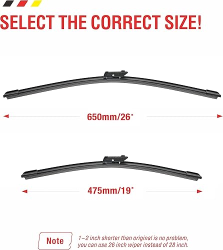 Miniatura 6 de Repuesto de escobillas de limpiaparabrisas delantero de 26 + 19 pulgadas, compatible con Tesla Model 3 2022, 2021, 2020, 2019, 2018, 2017 y Tesla