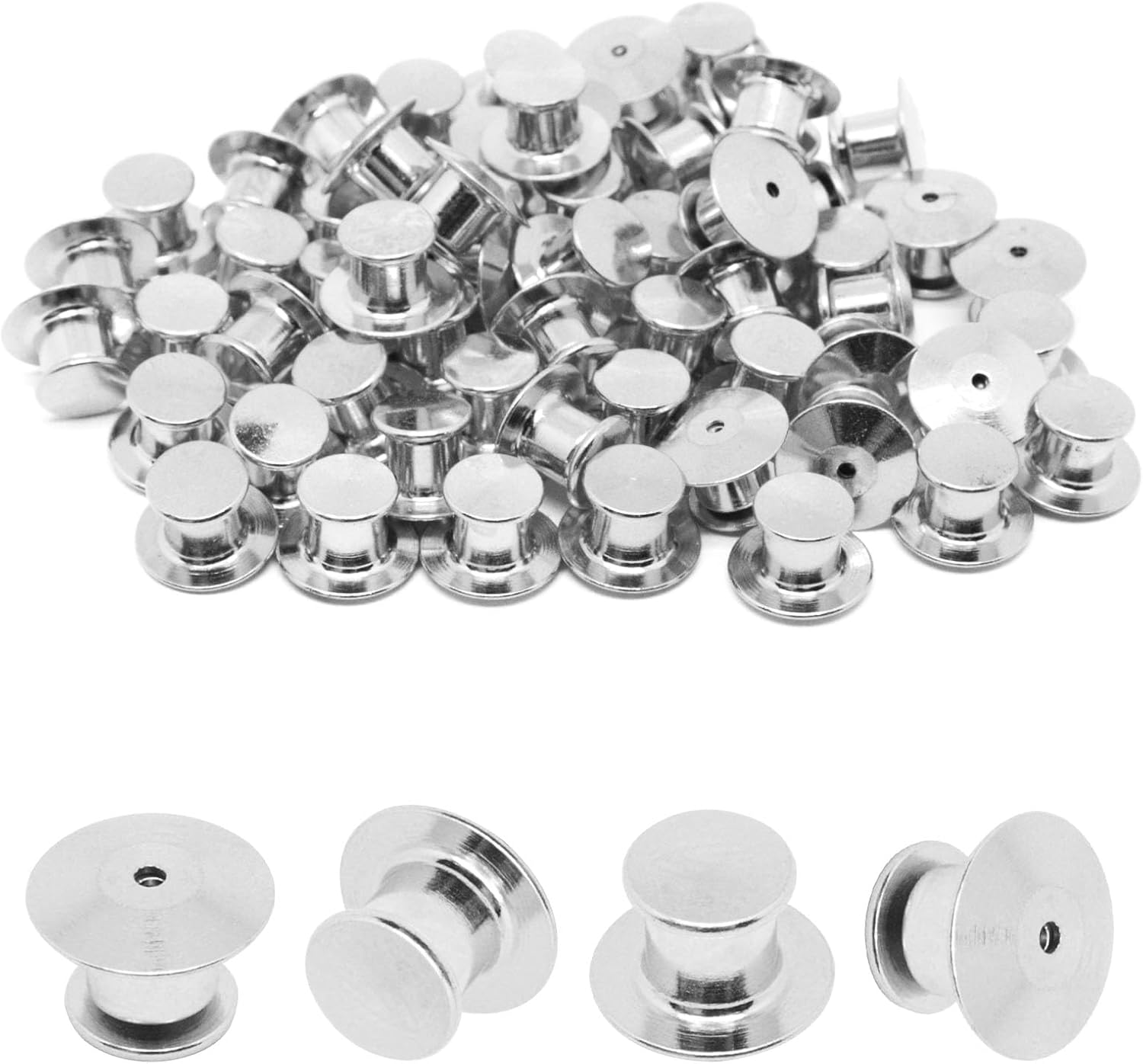 YuGtcen Locking Pin Backs, 65pcs Pin Backs Locking Enamel