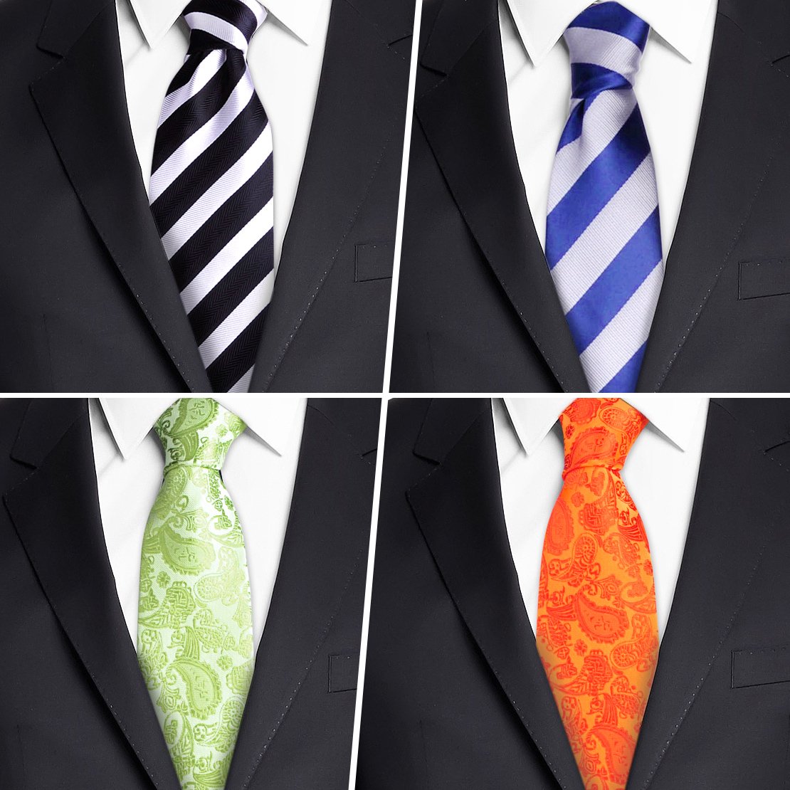 Hombres Paisley Corbata diseño de Rayas Jacquard Corbata Tejido Regalo Set 9