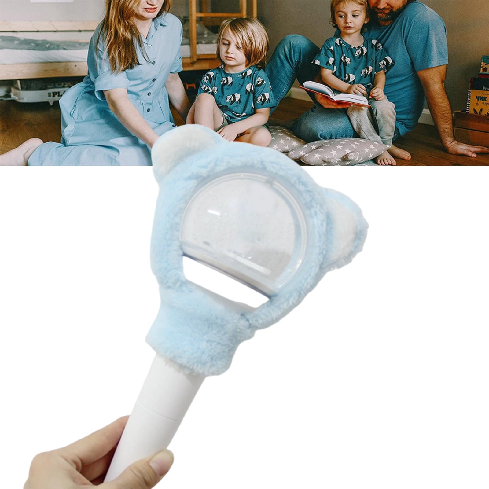 LAMDNL Plush Cover for Light Stick Lamp Stick Cartoon Cover Decorative Lightstick Sleeve Scratchproof Glow Stick Sheath, Black