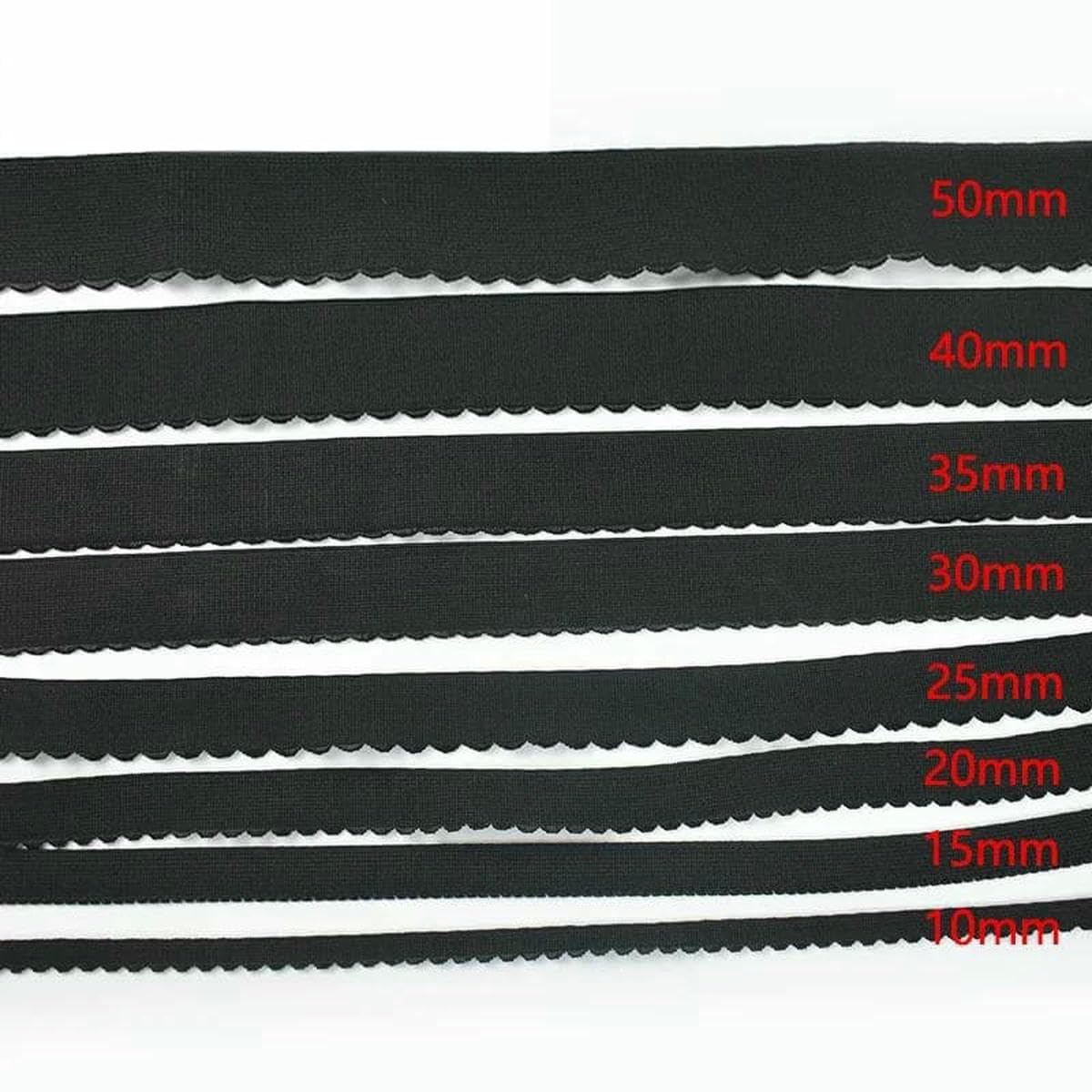 Elastyczna taśma nylonowa, Nylon Elastic Band Black White 10-50mm 5M 10M Sewing Accessories(White 40mm,10Meters)