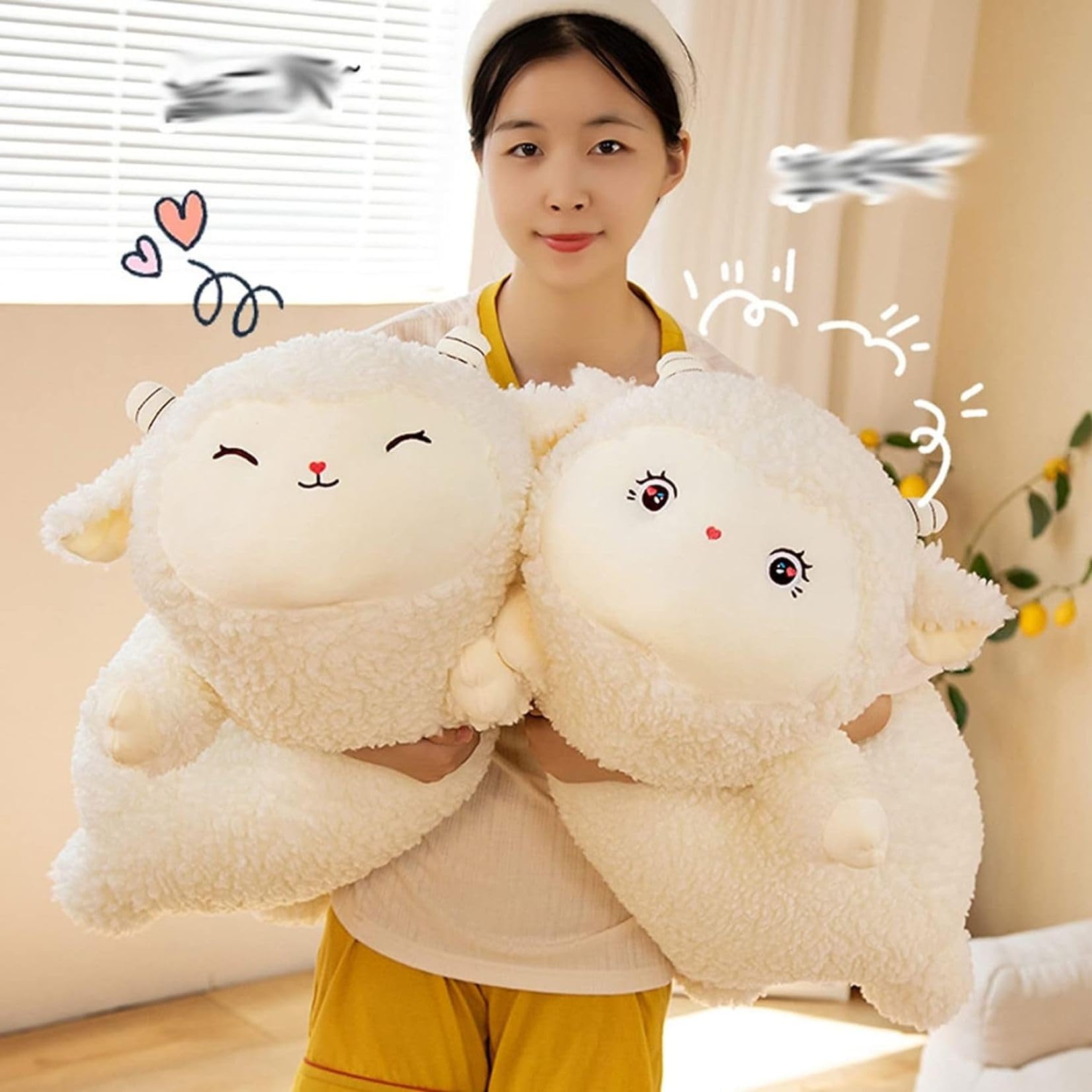 羊型抱き枕 28cm×70cm 羊型抱き枕 28cm×70cm
