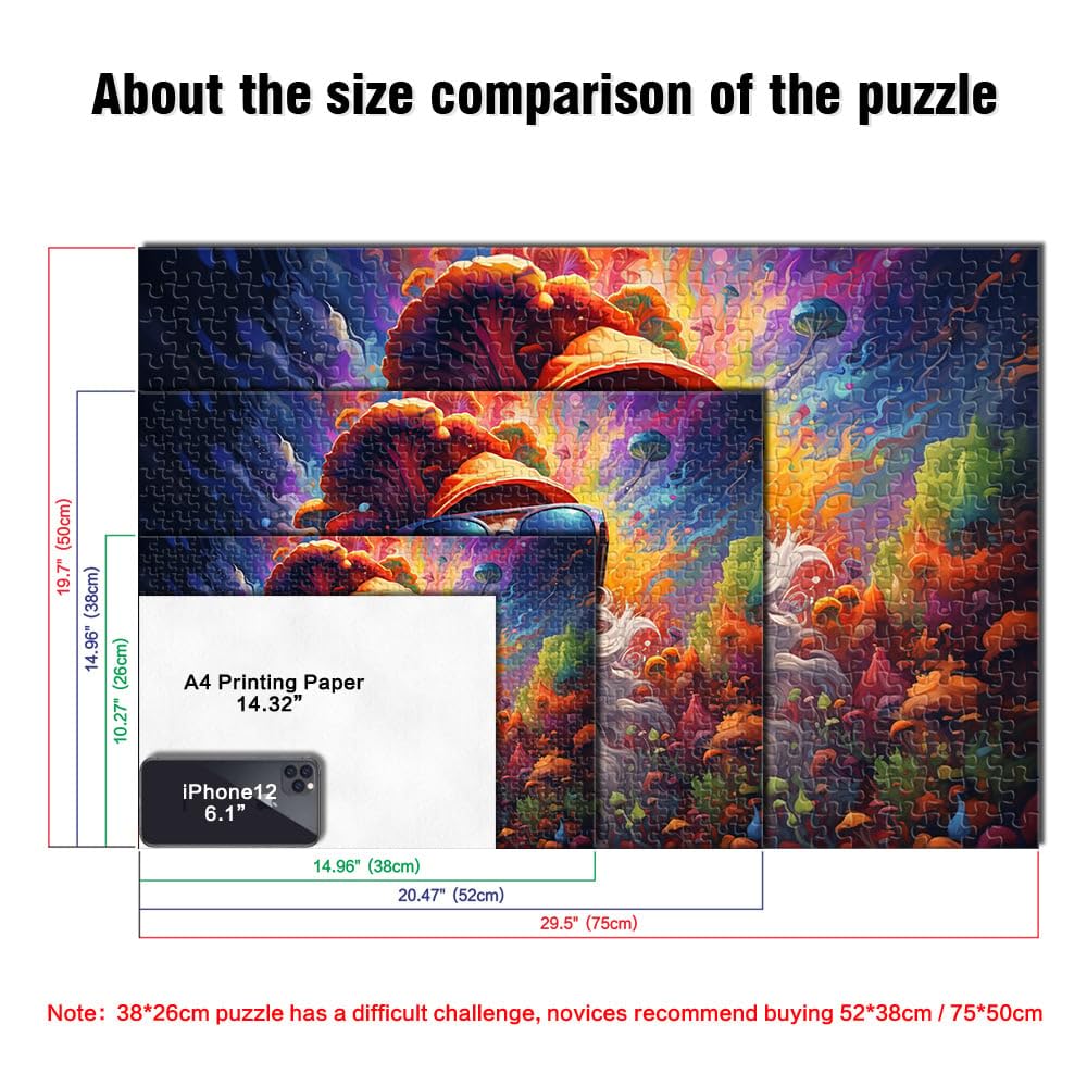 Puzzle 2000 pezzi per adulti, Gioco di Vecchio Uomo colorato, Giocattoli Famiglia, Regalo con Poster Abbinato e Foglia di Domande e Risposte 27,56 "x 39,37" I 14 Anni