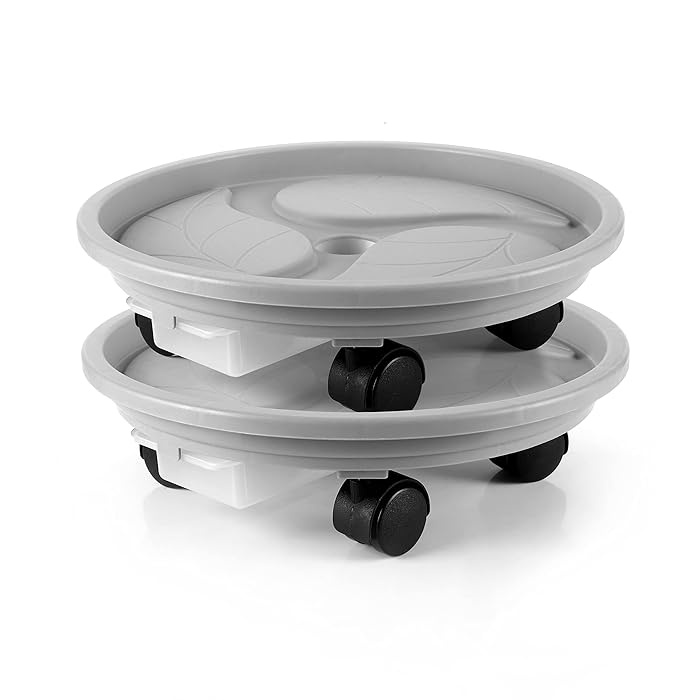 Buy Desiubmn Plant Caddy with Wheels and Water Container, 13" Round