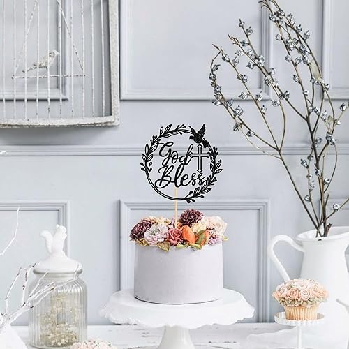 Miniatura 5 de 24 piezas de decoración para cupcakes con purpurina de paloma para la primera comunión, bautismo, decoración para bautismo cristiano, suministros de