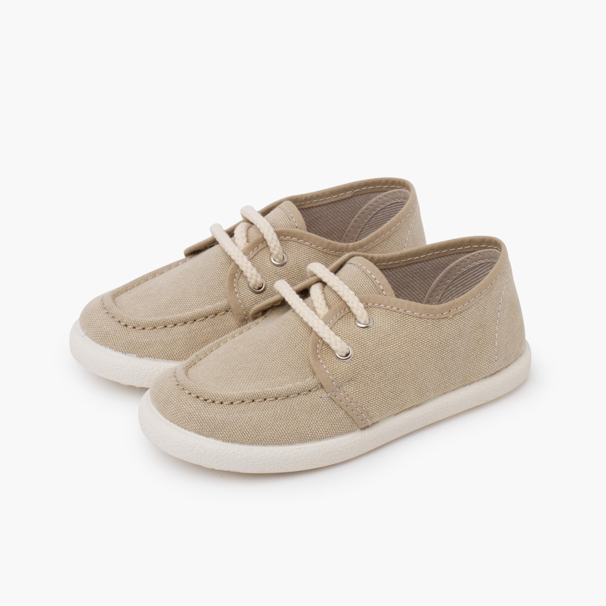 Pisamonas Scarpe da Barca Tela Eco Suola Bianca