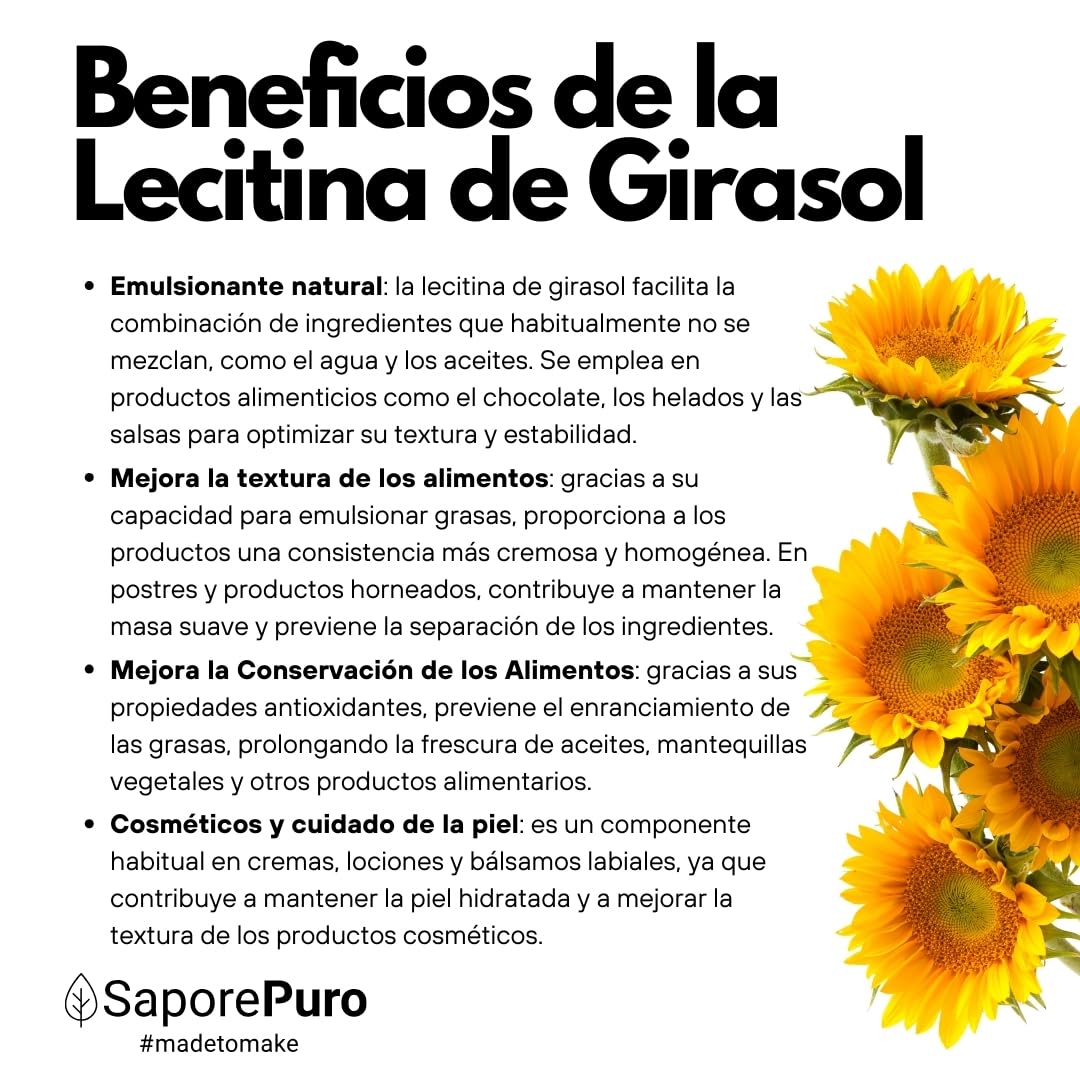 Lecitina de girasol en polvo 250 gr