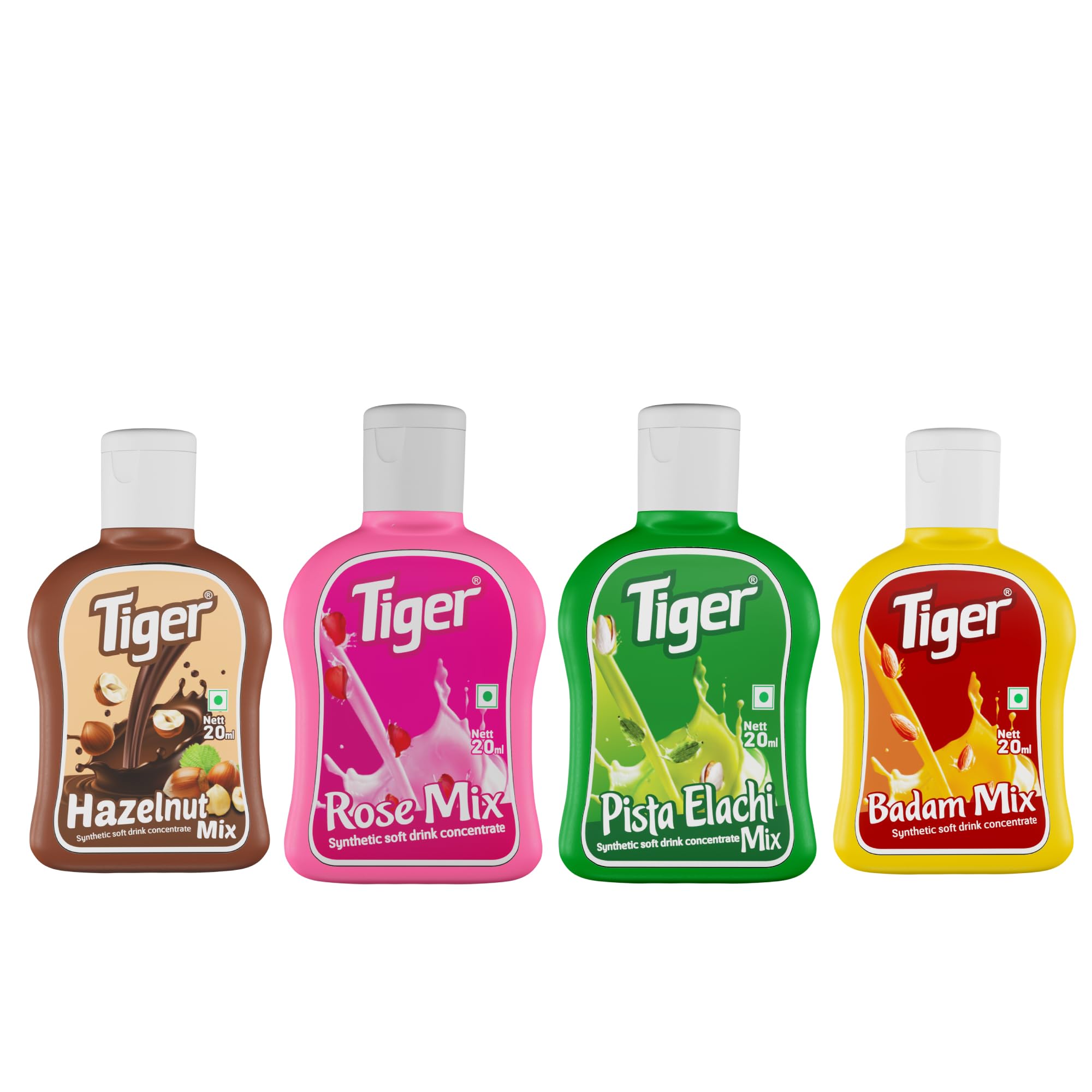 Tiger Milkshake Combo | Hazelnut Mix 20ml | Rose Mix 20ml | Pista Mix 20ml | Badam Mix 20ml (B0DBLQWFJC) Amazon Price History, Amazon Price Tracker