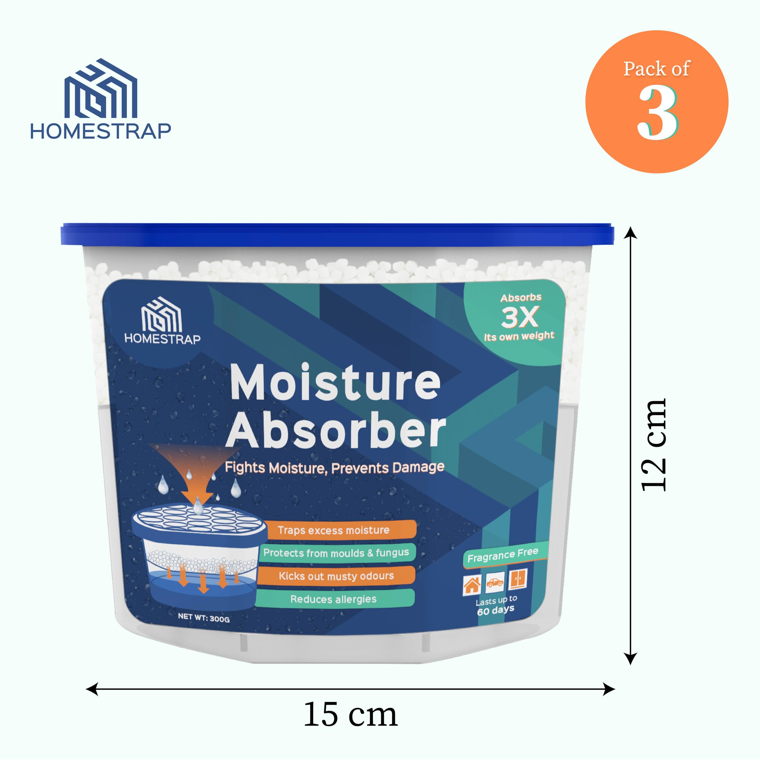 HomeStrap Moisture Absorber - Protect Your Belongings -2