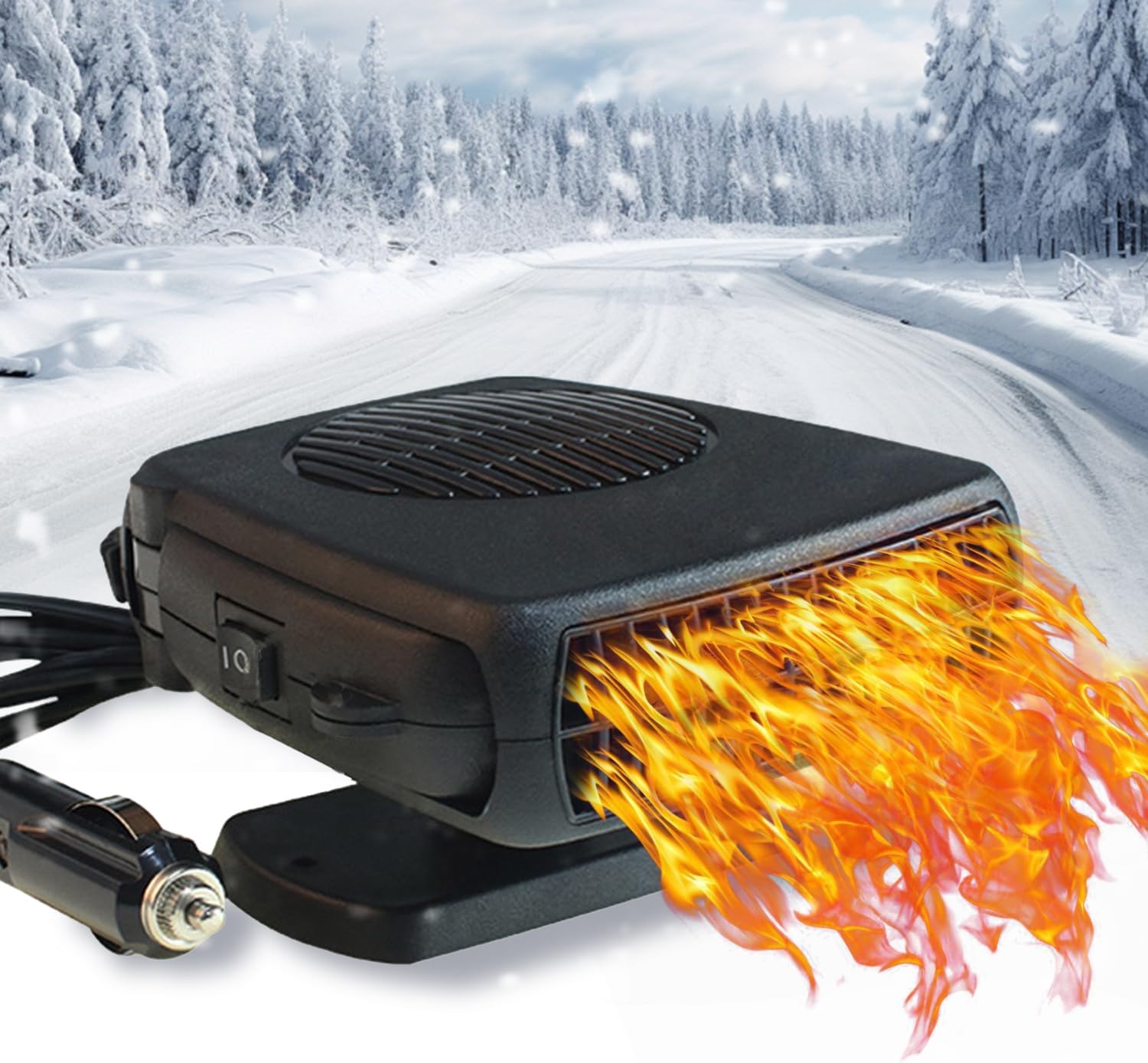 Car heater, 12V 200W portable car heater, 2in1 quick