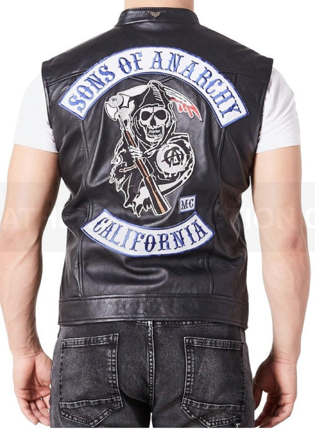 Gilet e felpa con cappuccio da uomo per cosplay Son of Anarchy Biker Club California
