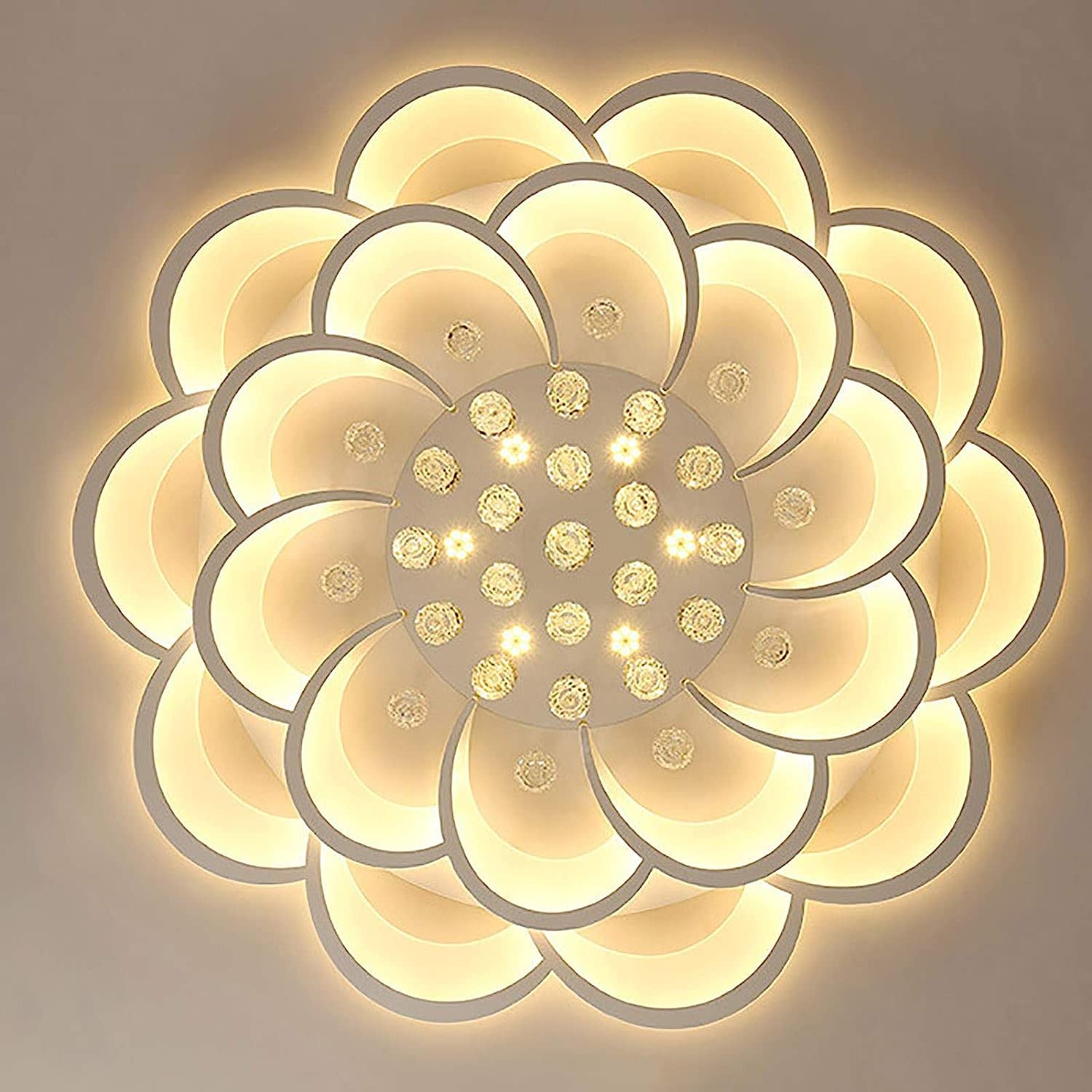 Lampade acriliche da Incasso Vicino al soffitto, Luce Calda per Soggiorno e Camera da Letto, Lampada da soffitto a LED, lampadario di Cristallo per Camera da Letto, Lampada da Incasso a Form