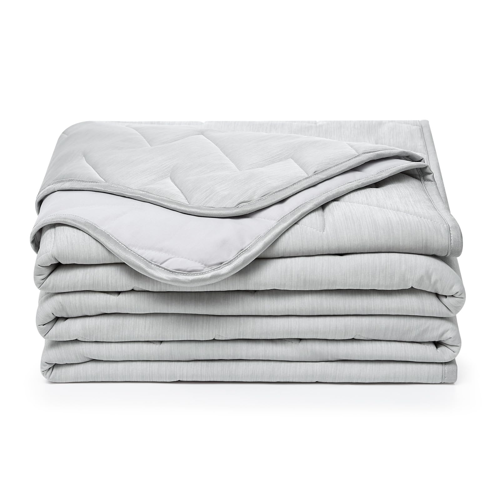 Elegear Kühldecke leichte Sommerdecke, 2 in1 doppelseitige Bettdecke mit Japanische Arc-Chill Q-Max>0,5 Kühlfasern für Besseren Schlaf, Antiallergie und Atmungsaktive kühle Steppdecke 150x200cm Grau