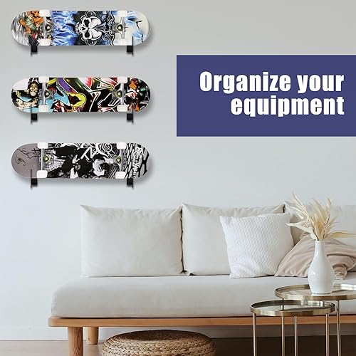 Miniatura 5 de SAVITA Soporte de pared para snowboard, soporte de pared para snowboard, clips de pared de snowboard, soporte de pared para snowboard, soporte de