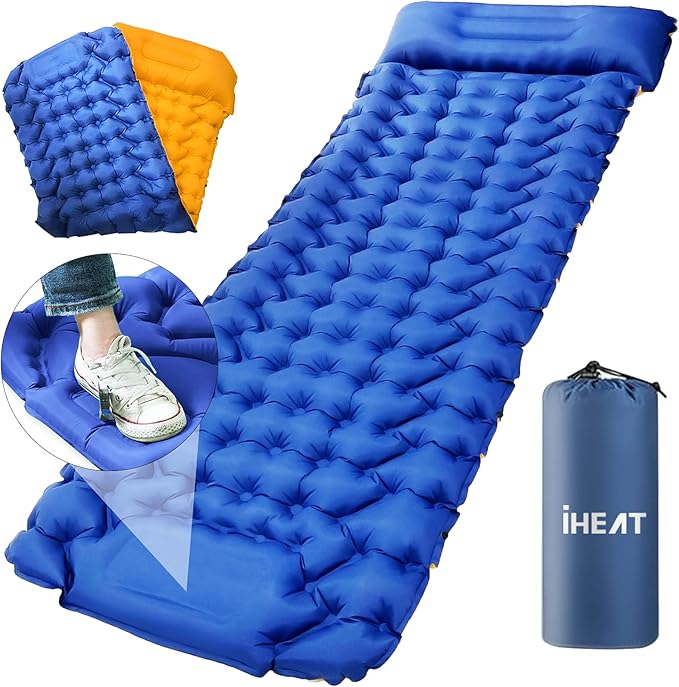 Sleeping Pad for Camping Air Sleeping Bag, Press Inflatable Ultralight