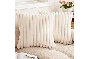Cozy Faux Fur Striped Throw Pillows