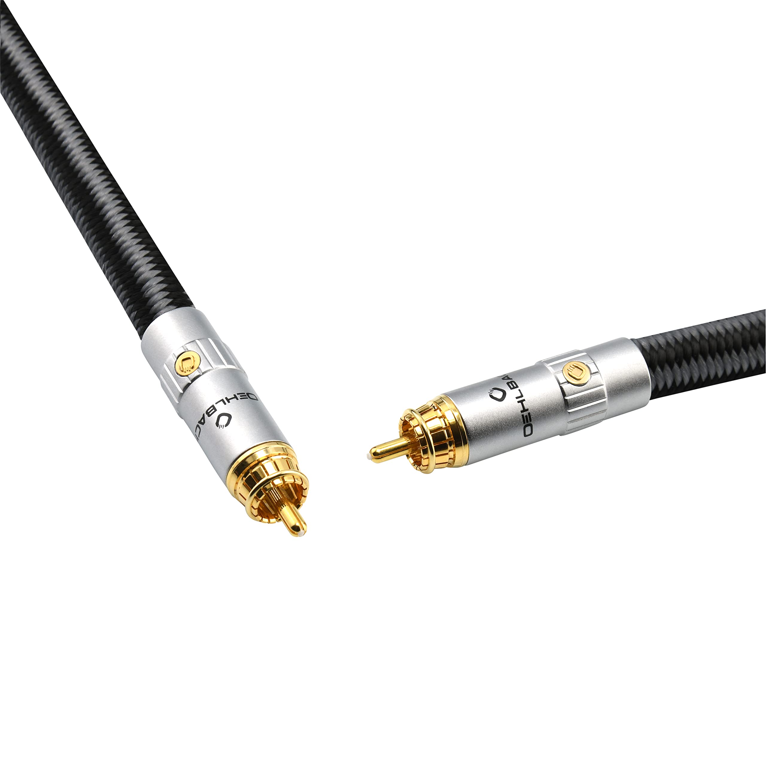 Oehlbach XXL Sub Xtreme 220 - High-End Subwoofera Kabel (Made in Germany, kabel audio cinch z precyzyjnym odtwarzaniem basów) 2,20 m - czarny