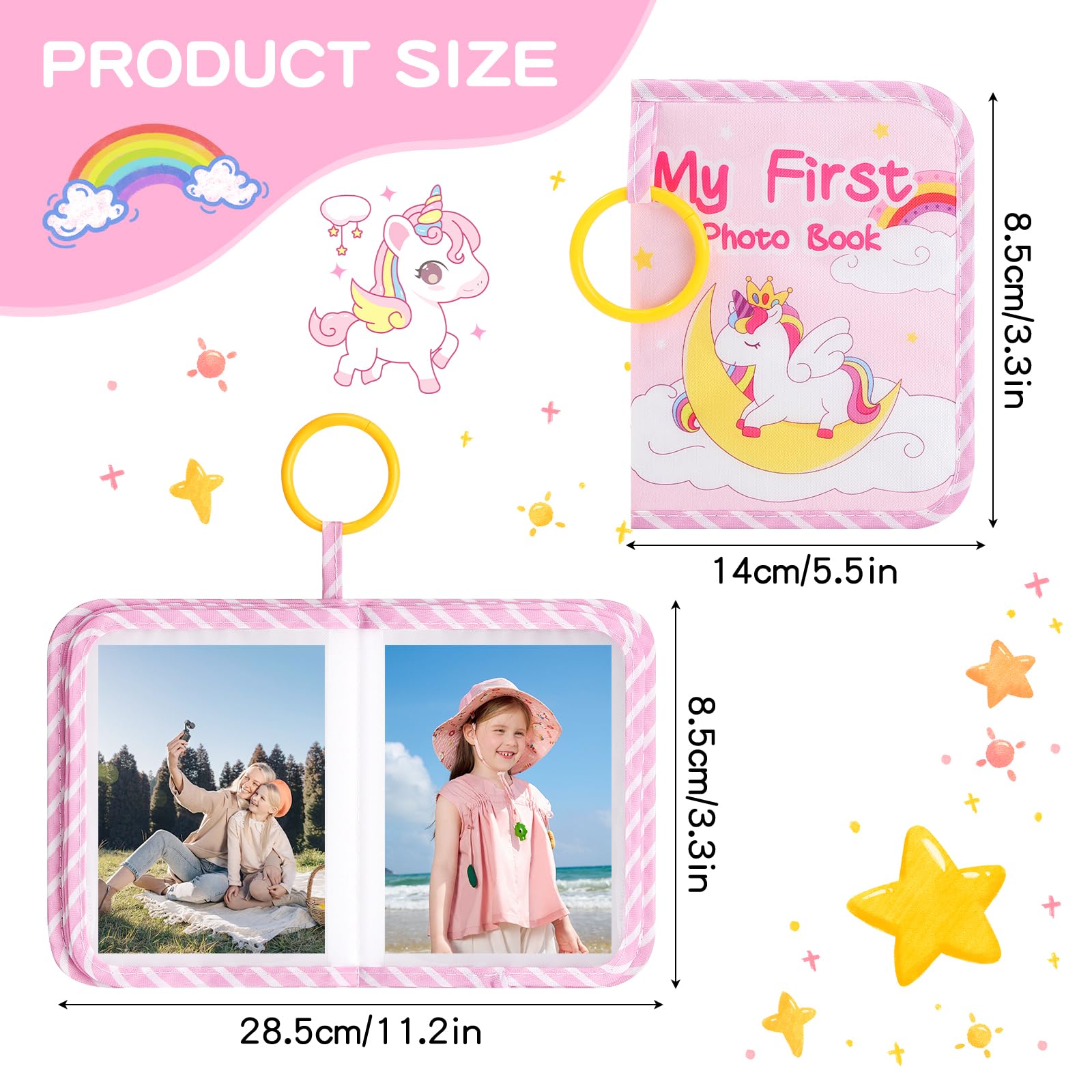Baby-Fotoalbum, weiches Babybuch für das erste Jahr, Baby-Fotobuch | Mein erstes Fotobuch mit Waldtieren – Babyalbum für 10 x 15 cm große Bilder für Erinnerungsalbum Babyparty