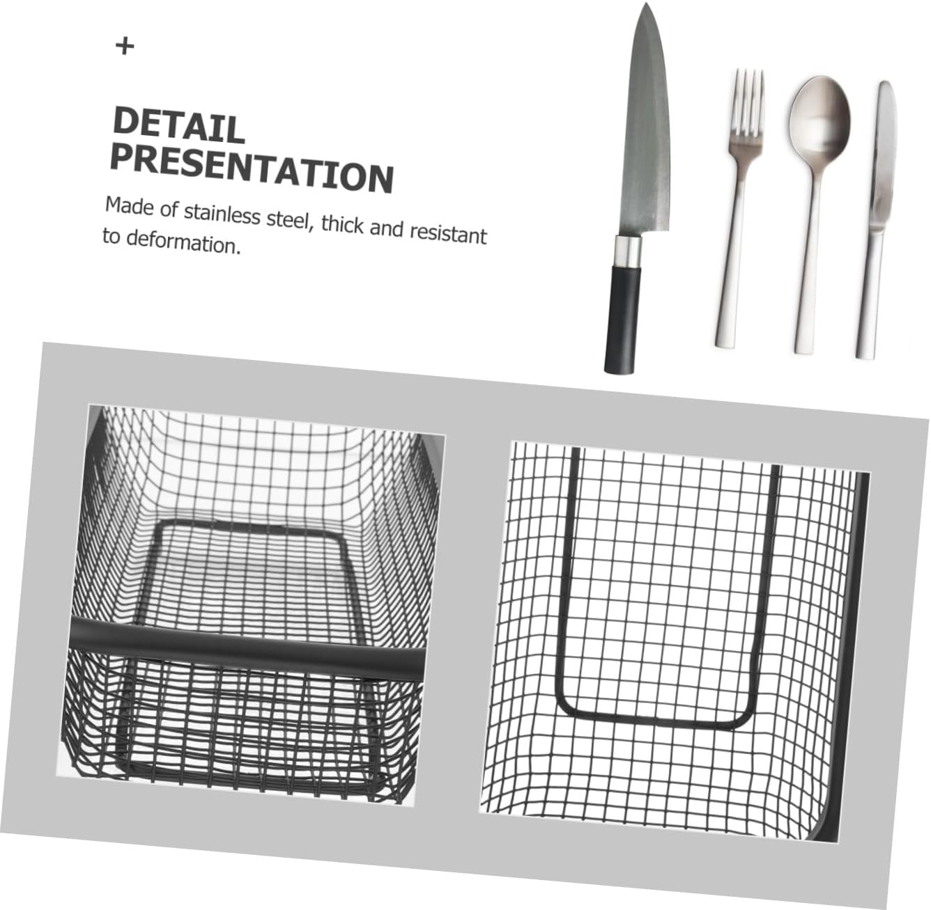SOLUSTRE 2pcs Dishwasher Basket for Small Items Chopstick Cage for Cabinet Sturdy Spoon Holder Black Flat Basket