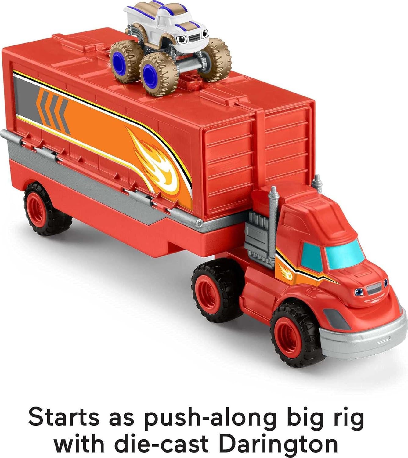 Fisher-Price Blaze and the Monster Machines Launch & Stunts Hauler, transforming vehicle and playset with die-cast monster truck for kids ages 3 and up : Toys & Games