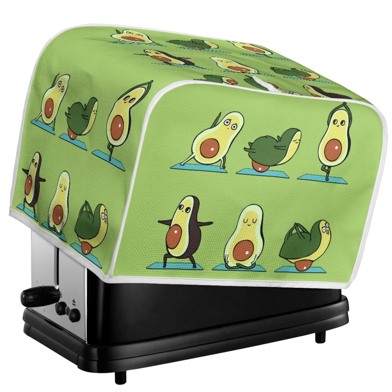 Kuiaobaty Novelty Avocado Pattern Toaster Cover 2 Slice Toaster Dust Cover, Kitchen Small Appliance Bread Maker Oven Dustproof Cover