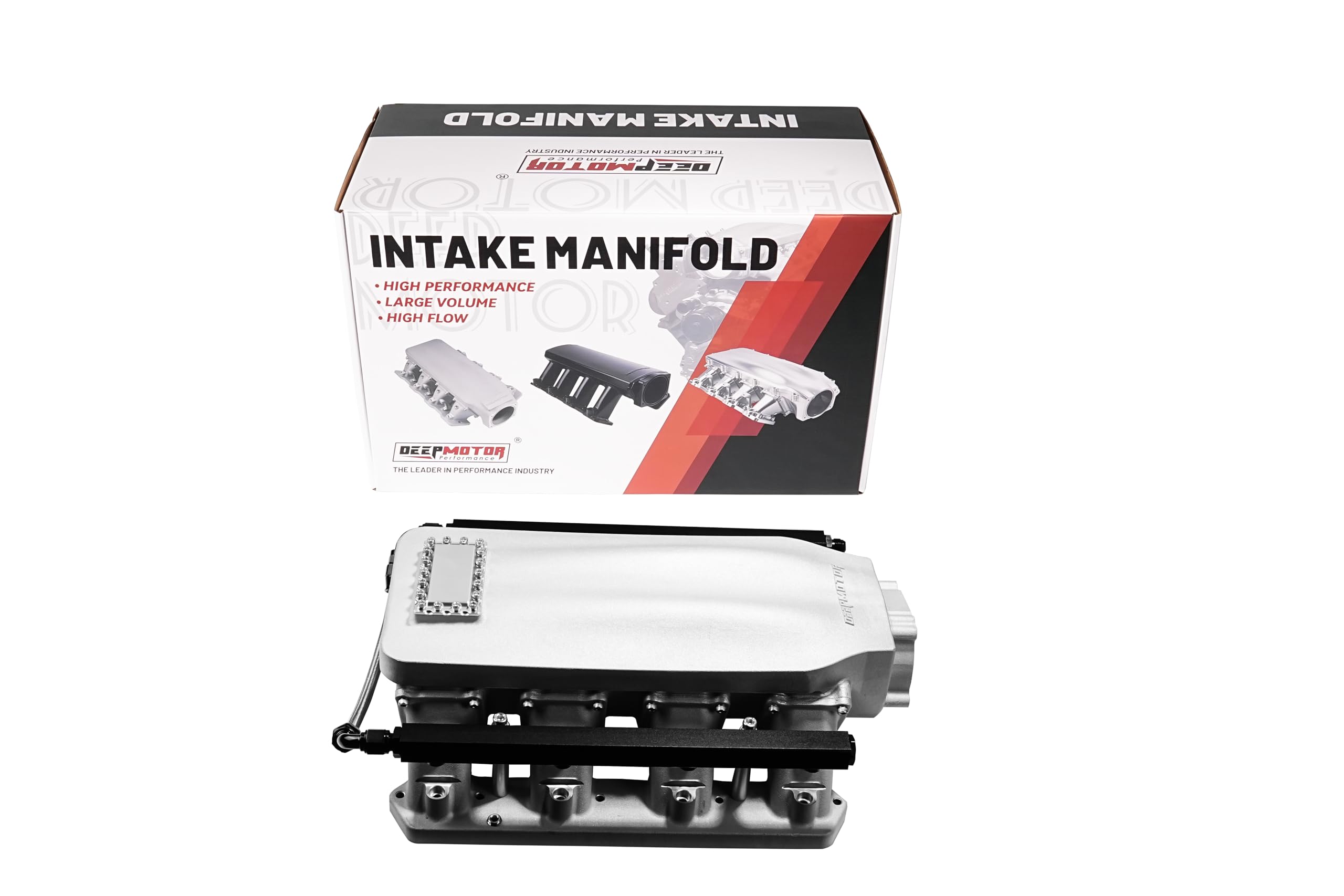 Cast Hemi GenⅢ Intake Manifold 90mm For Mopar Dual Throttle Body bolt with Fuel Rail Kits and Burst Panel Flange (Satin)