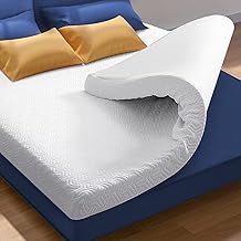 DUANDUAN Surmatelas 100 x 200 cm H3/H2 - En mousse gel - 100 x 200 cm - Certifié Oeko-Tex - Tissu 4D amovible et lavable - Pour lit à sommier tapissier 100 x 200 cm - Base antidérapante - Hauteur 7,5
