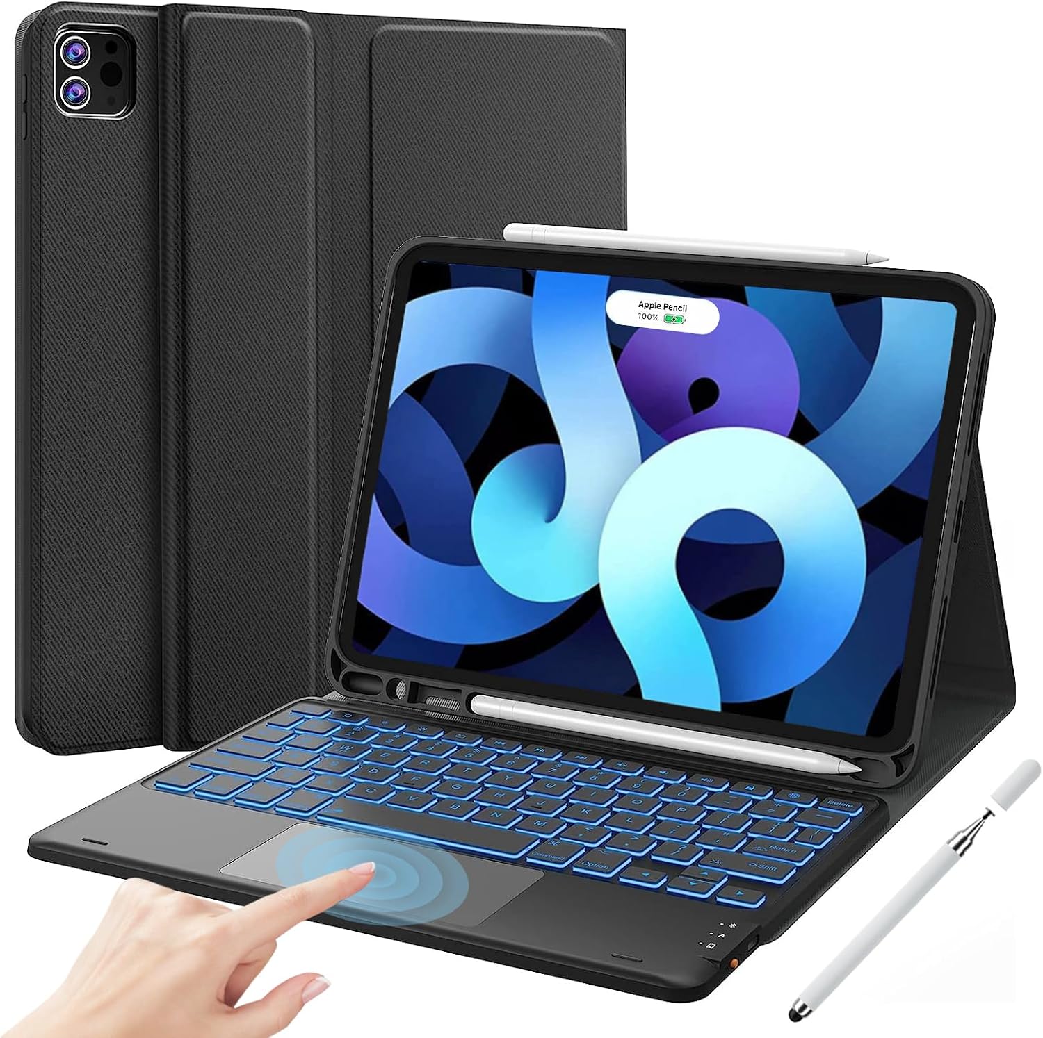 iXTRA iPad Keyboard Case for iPad Air 11 inch M2 2024, iPad Pro 11 Inch