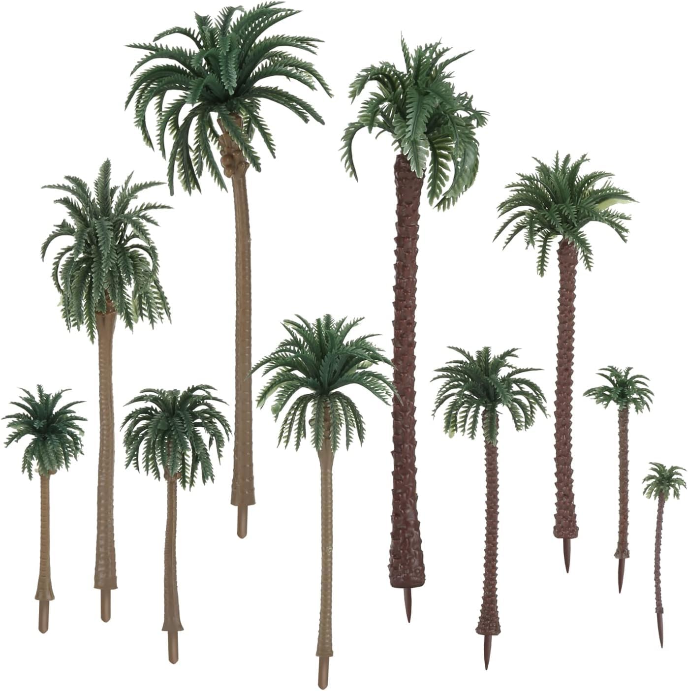Yetaha 48 PCS Coconut Palm Trees, Plastic Miniature Landscape Scenery Diorama Model for Cake Decorations, Aquarium Plants, Outdoor Home Garden Decor