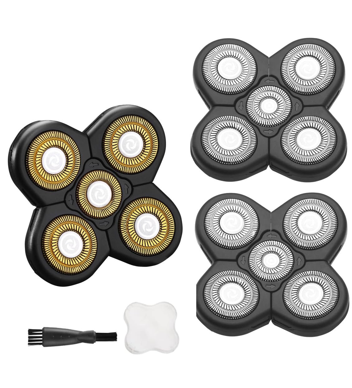3PCS Universal 5 Blades for FREEBIRD FREEDOM GROOMING Head Shaver Replacement heads